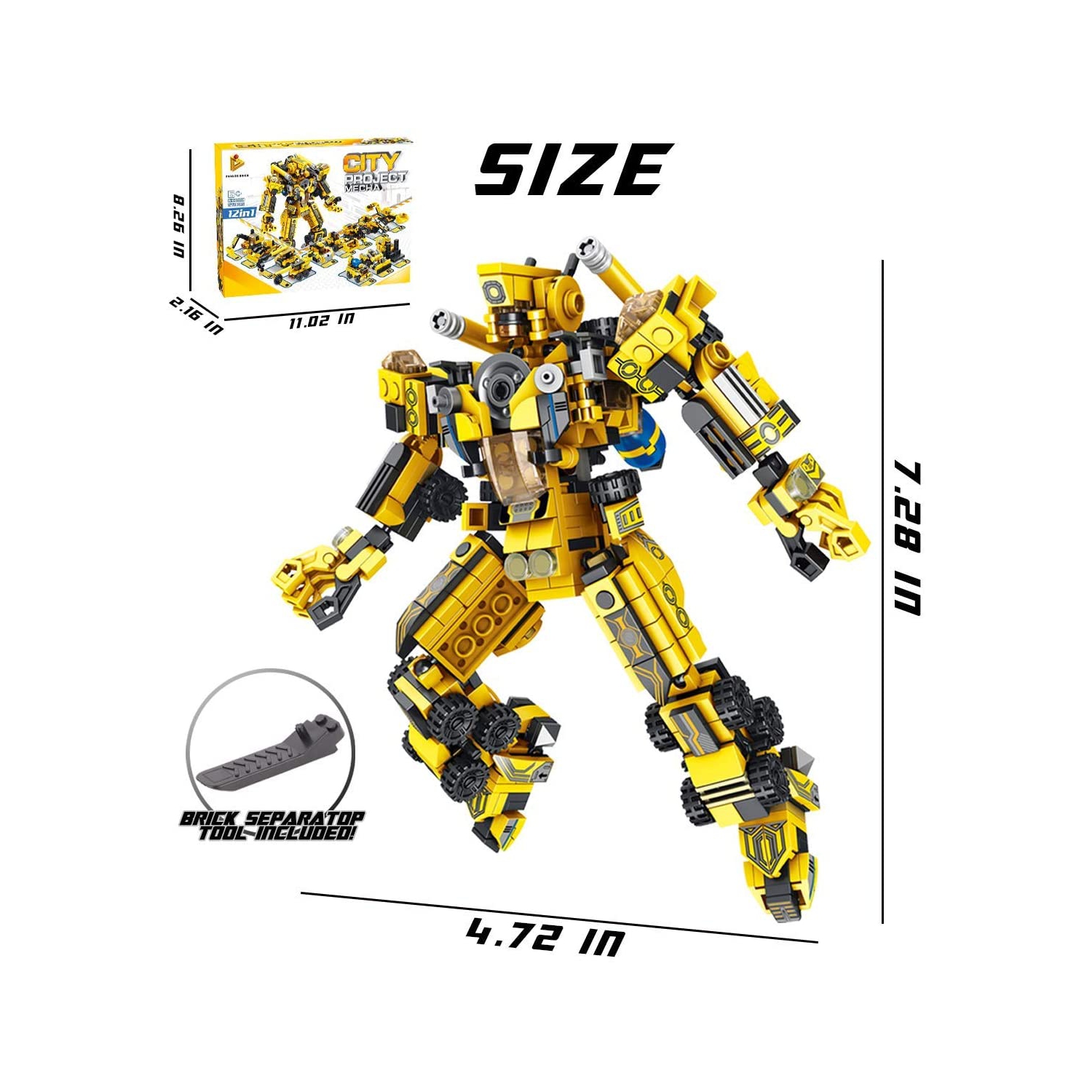 573 PCS Robot Building Blocks Kit, STEM Engineering Building Bricks Construction Toys, Compatible with All Major Brands, Ideal Educational Toy