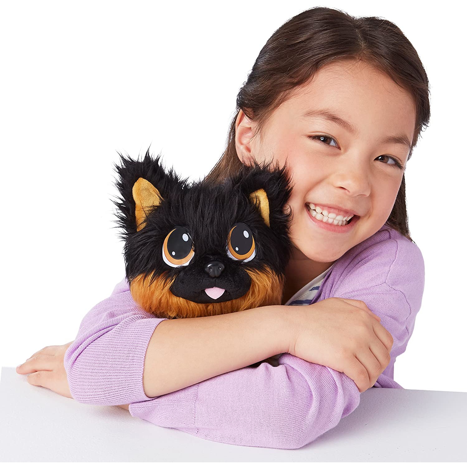 Rescue Runts Shepherd Plush Dog, Black/Brown