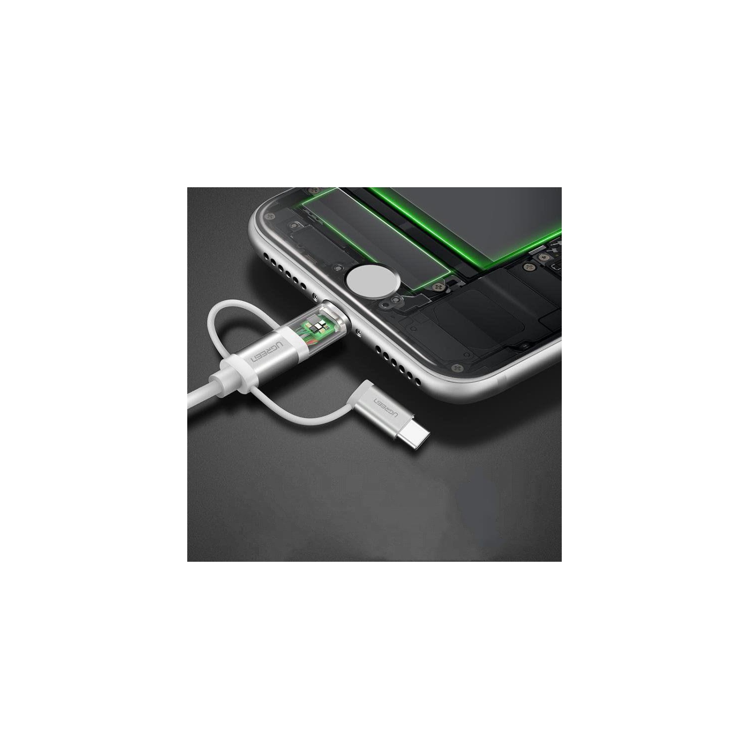 [5 Pack] Durable 3-in-1 Multi-Charging Nylon Braided Cable [Apple Certified]1M