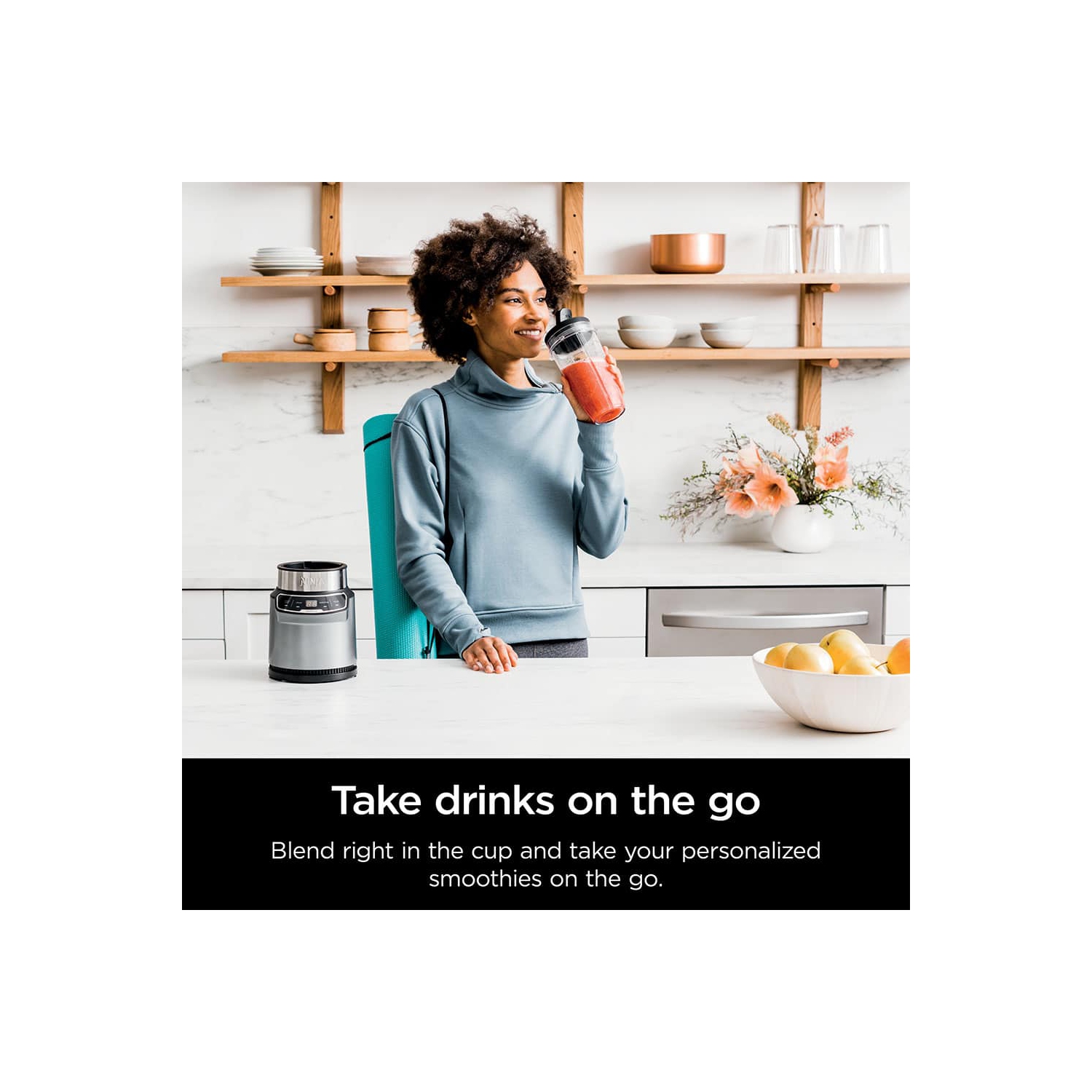 Ninja® Nutri-Blender Pro with Auto-iQ®, 1100-Peak-Watt, Personal Blender