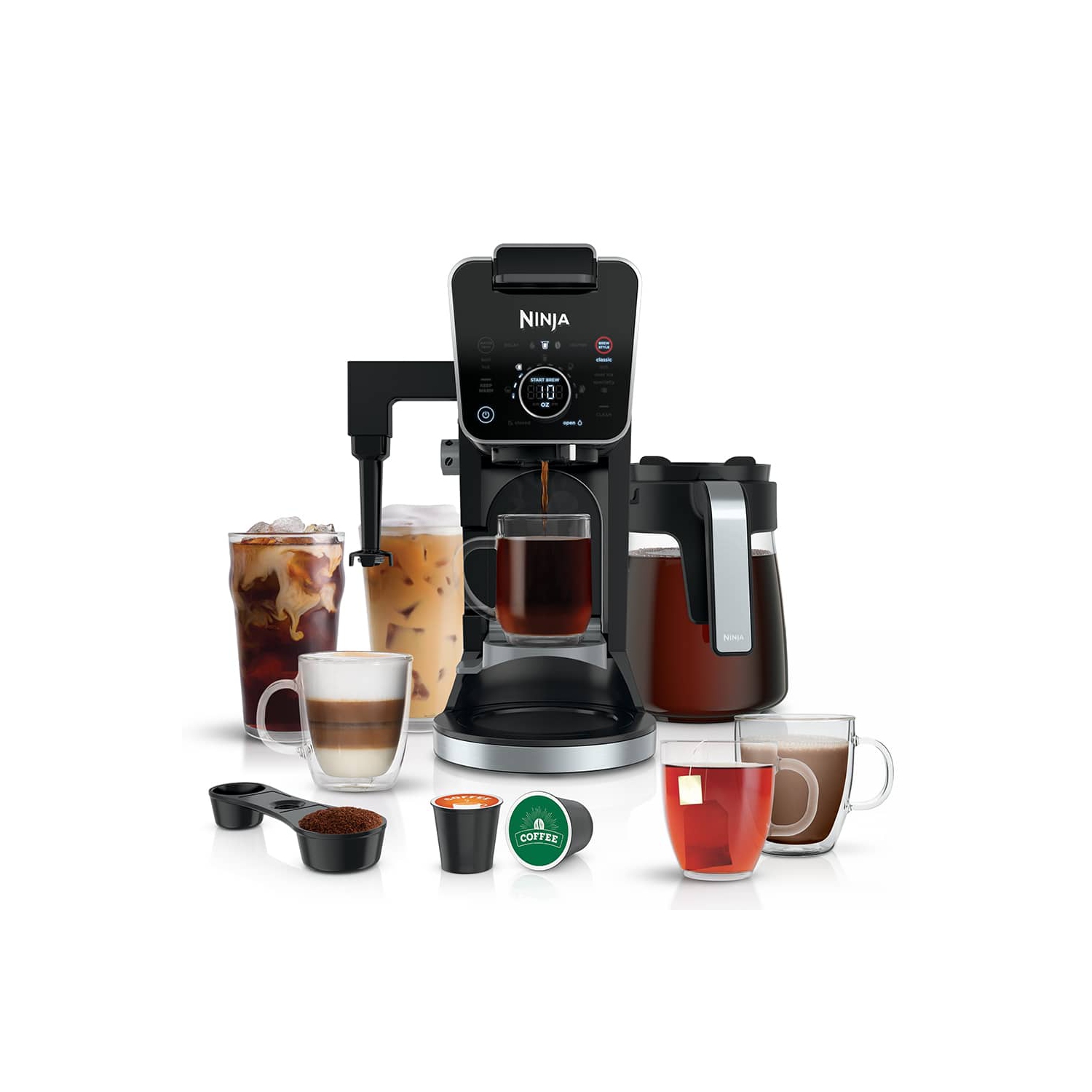 Ninja® CFP301 DualBrew Pro Specialty Coffee System, Single-Serve, Compatible with K-Cup Pods, and 12-Cup Drip Coffee Maker