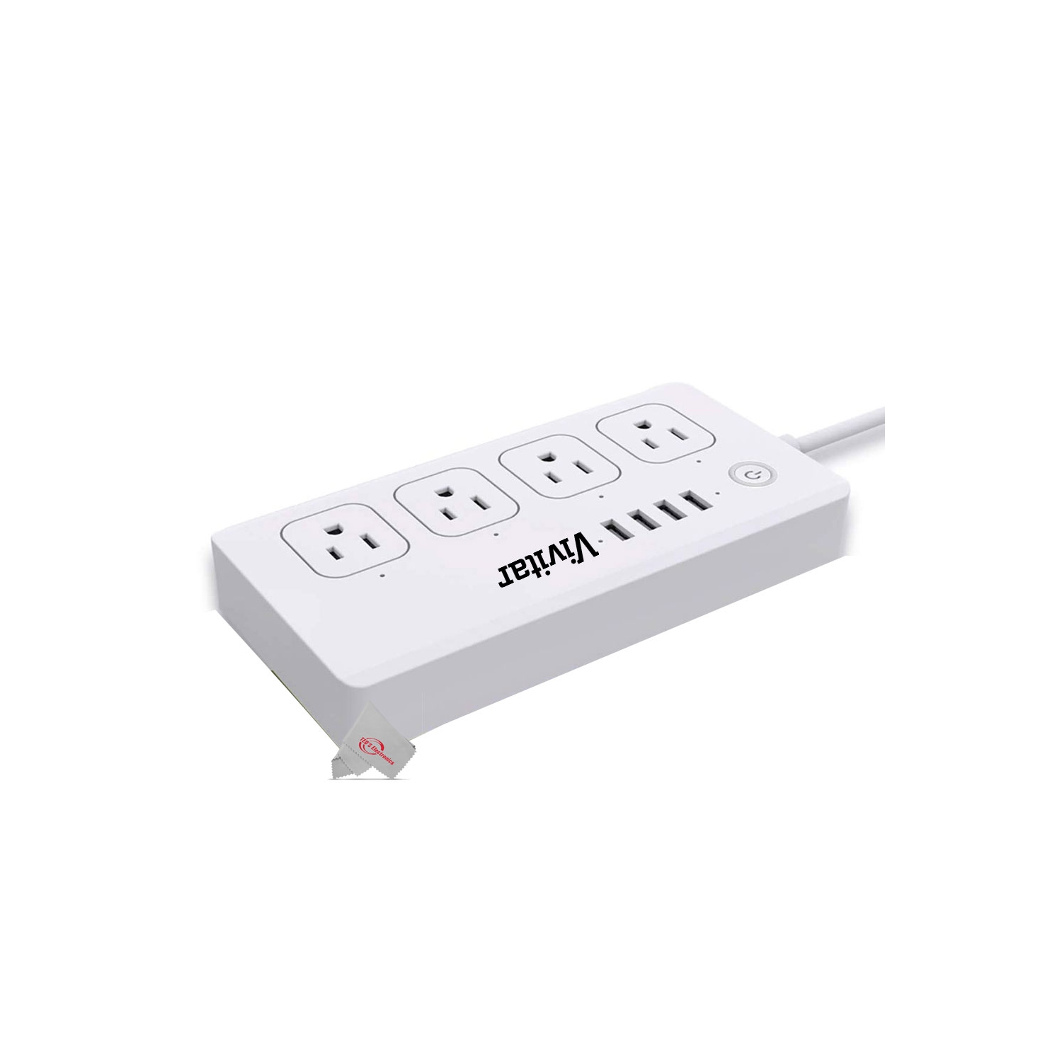 Barre d’alimentation Smart Plug Power Strip 4 Wi-Fi de Vivitar et 4 ports USB compatibles avec Alexa et Google Home; aucun concentrateur requis