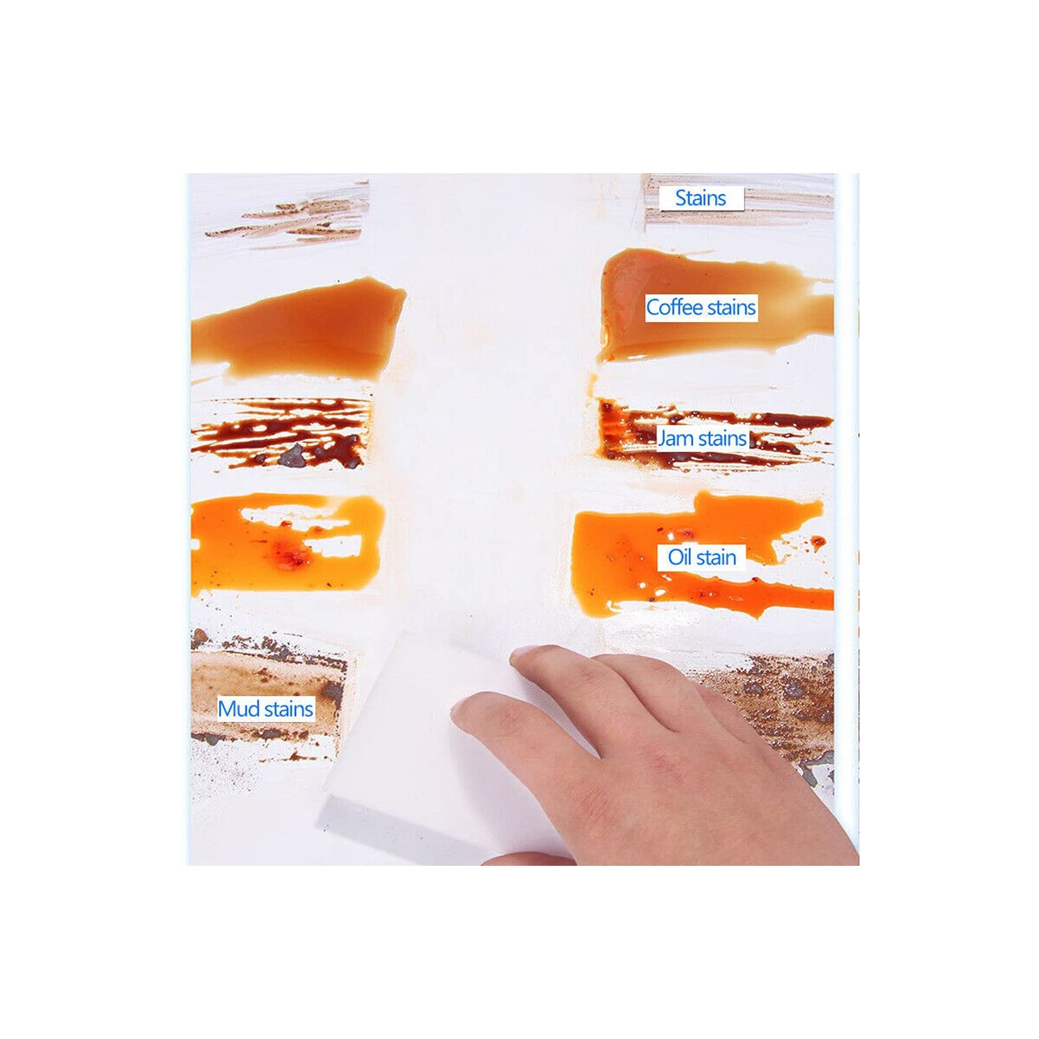 Ensemble de 100 tampons éponge à effacer en mélamine, très grand, multi-surfaces, éponge à récurer non rayure pour la cuisine, la voiture, l'évier,