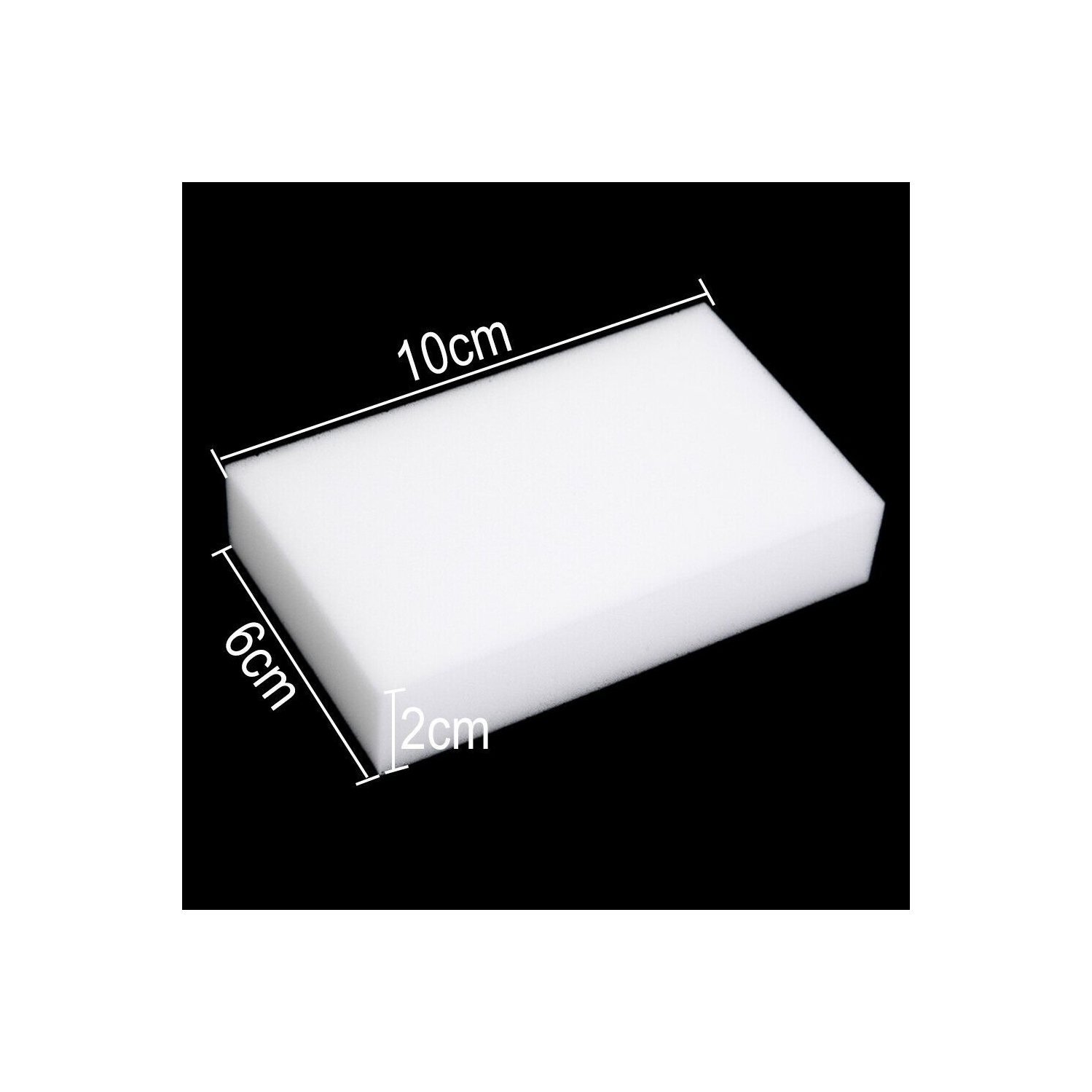 Ensemble de 100 tampons éponge à effacer en mélamine, très grand, multi-surfaces, éponge à récurer non rayure pour la cuisine, la voiture, l'évier,