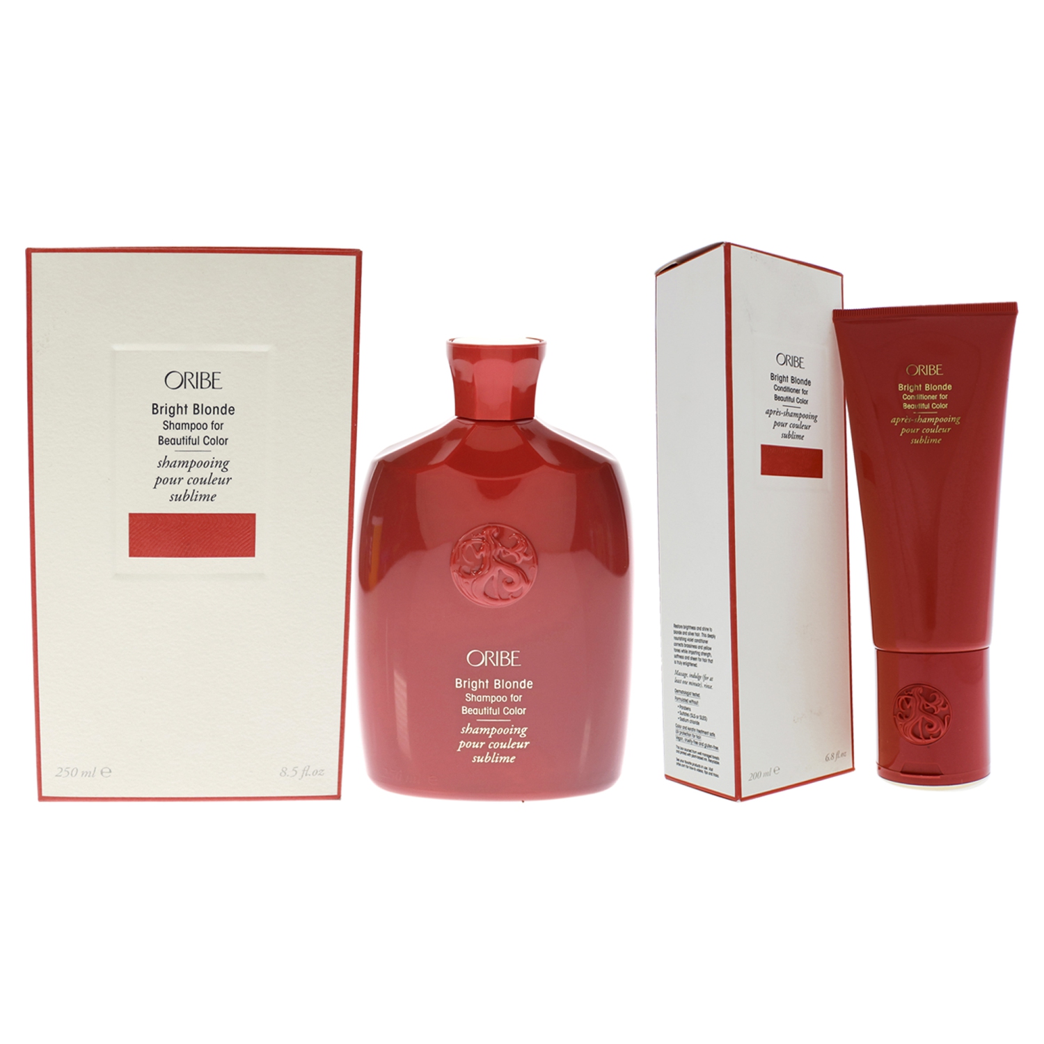Kit de shampooing et revitalisant Bright Blonde for Beautiful Color par Oribe pour unisexe - 2 Pc Kit 8,5oz de Shampooing, 6,8oz de Conditionneur