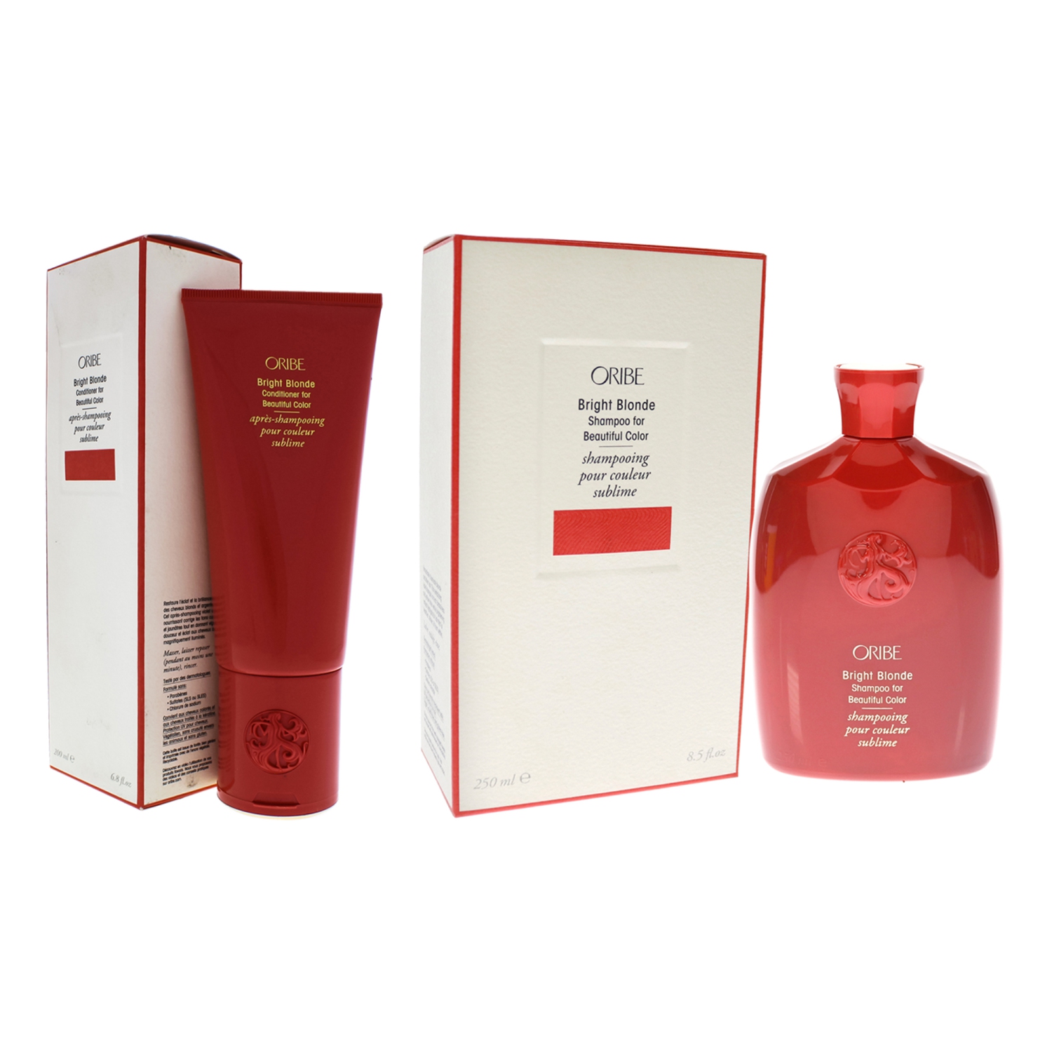 Kit de shampooing et revitalisant Bright Blonde for Beautiful Color par Oribe pour unisexe - 2 Pc Kit 8,5oz de Shampooing, 6,8oz de Conditionneur