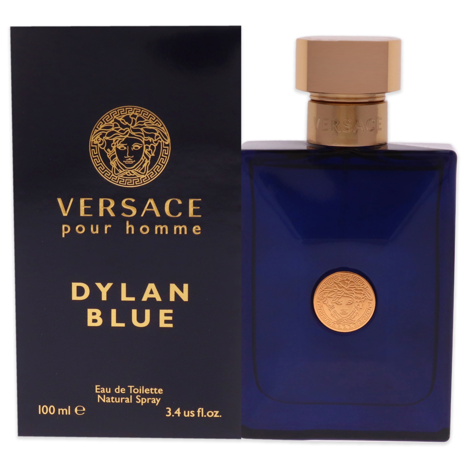Dylan Blue de Versace pour hommes - vaporisateur EDT 3,4&nbsp;oz