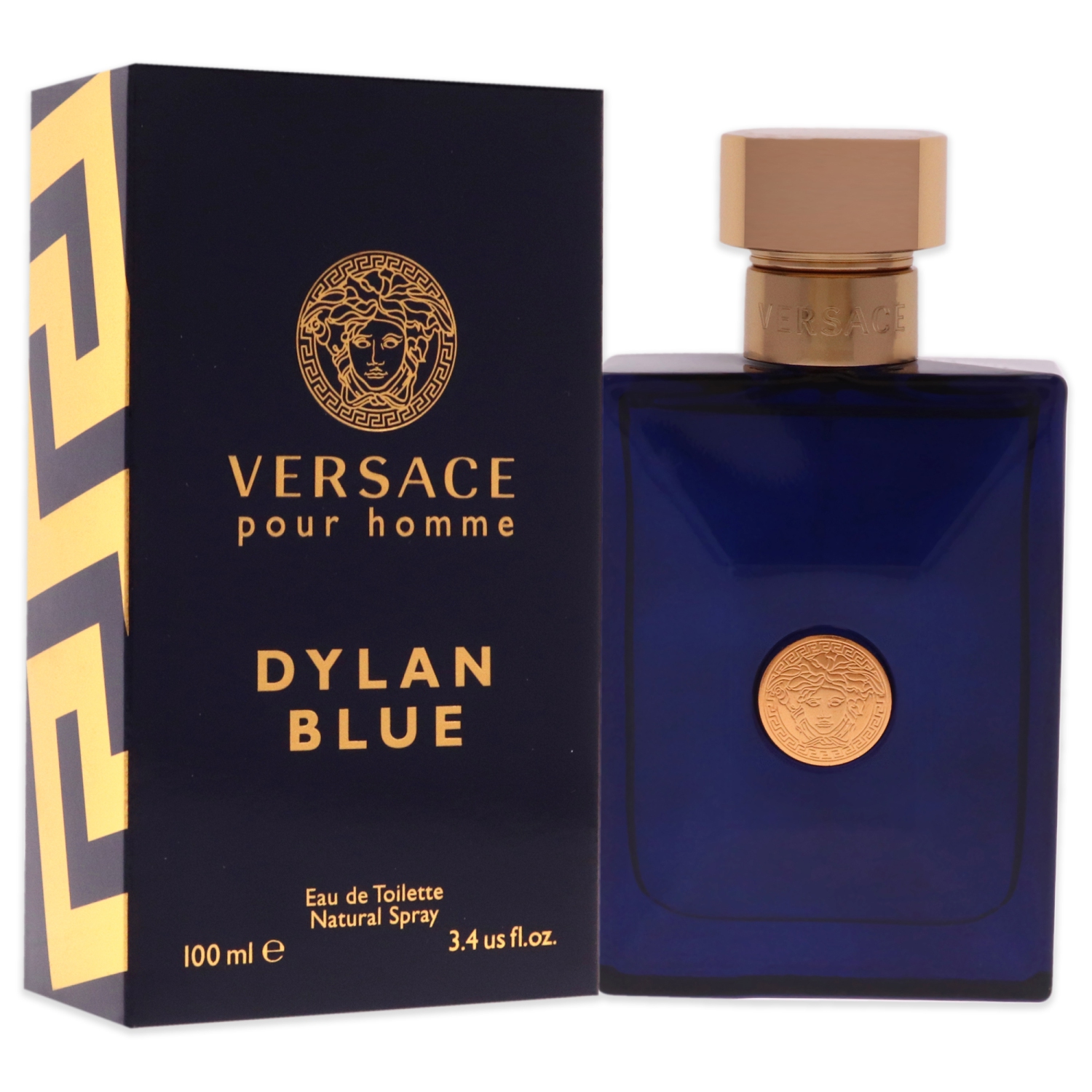 Dylan Blue de Versace pour hommes - vaporisateur EDT 3,4&nbsp;oz