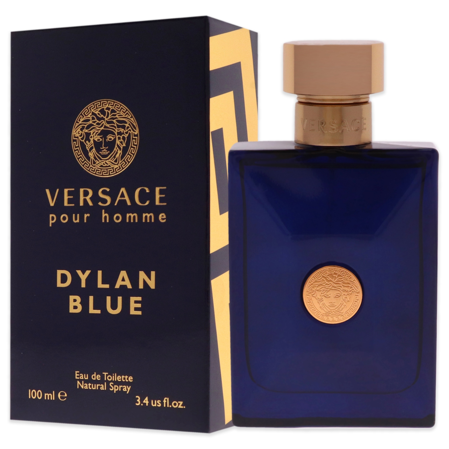 Dylan Blue de Versace pour hommes - vaporisateur EDT 3,4&nbsp;oz