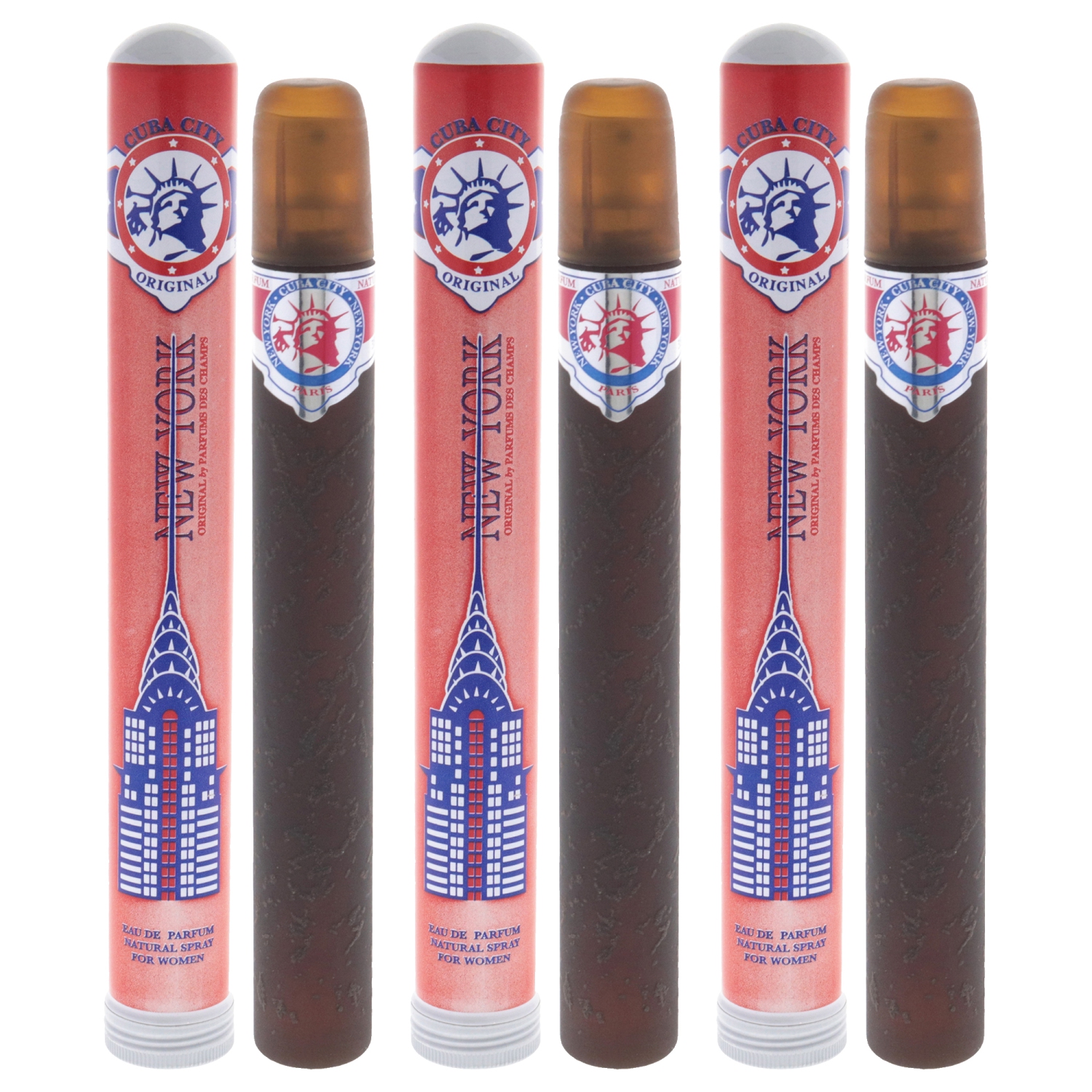 Cuba City New York par Cuba pour femme - Spray EDP - Paquet de 3 1,17 oz