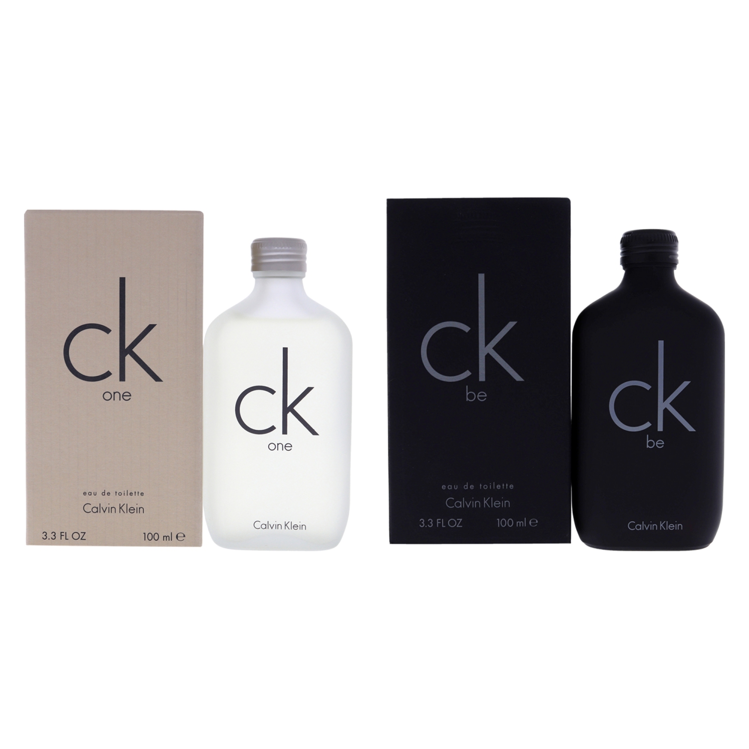 CK Kit by Calvin Klein for Unisex - 2 Pc Kit 3.4 oz EDT Spray CK One, 3.4oz CK Be EDT Spray