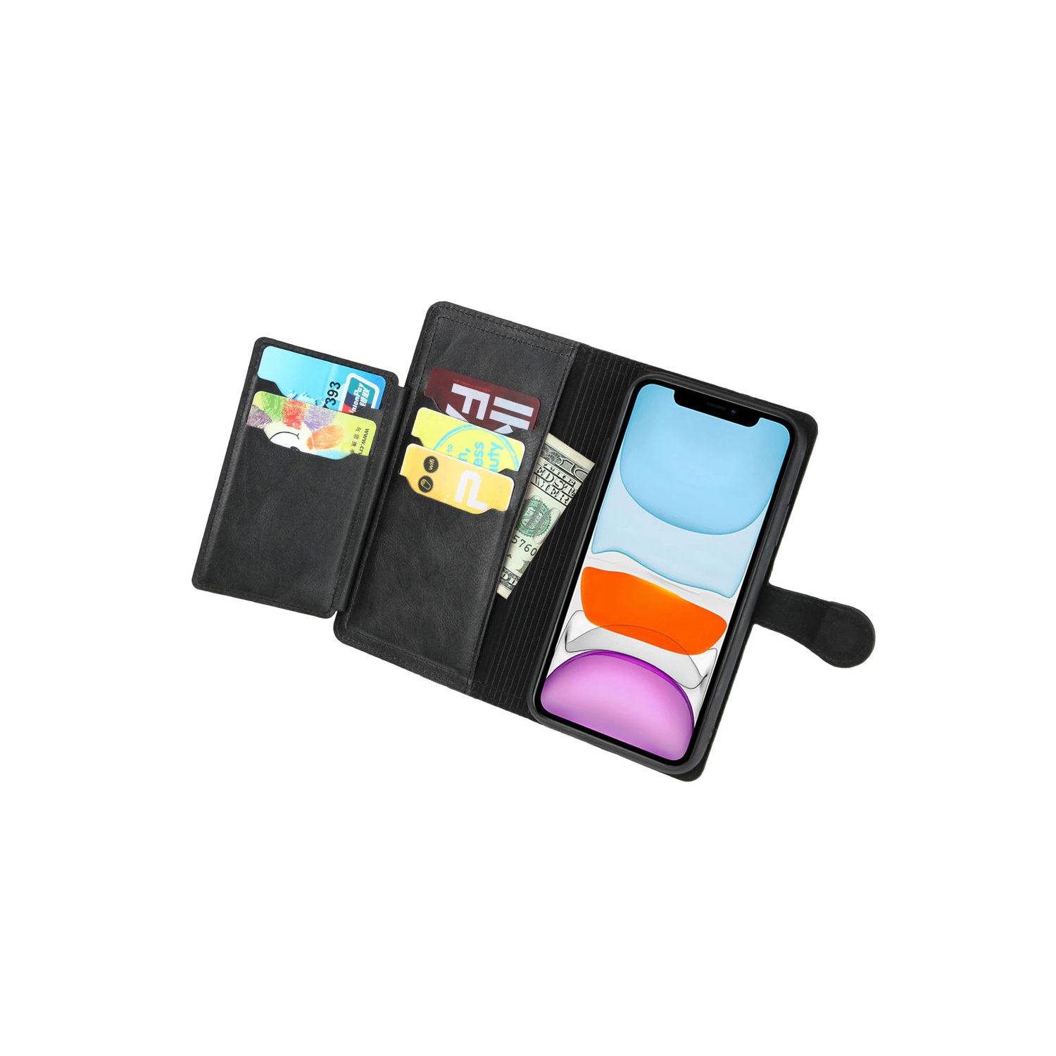 PIERO – Étui portefeuille à fermeture à glissière avec porte-carte à rabat en cuir de qualité supérieure pour Galaxy Note 20 Ultra de Samsung – Brun