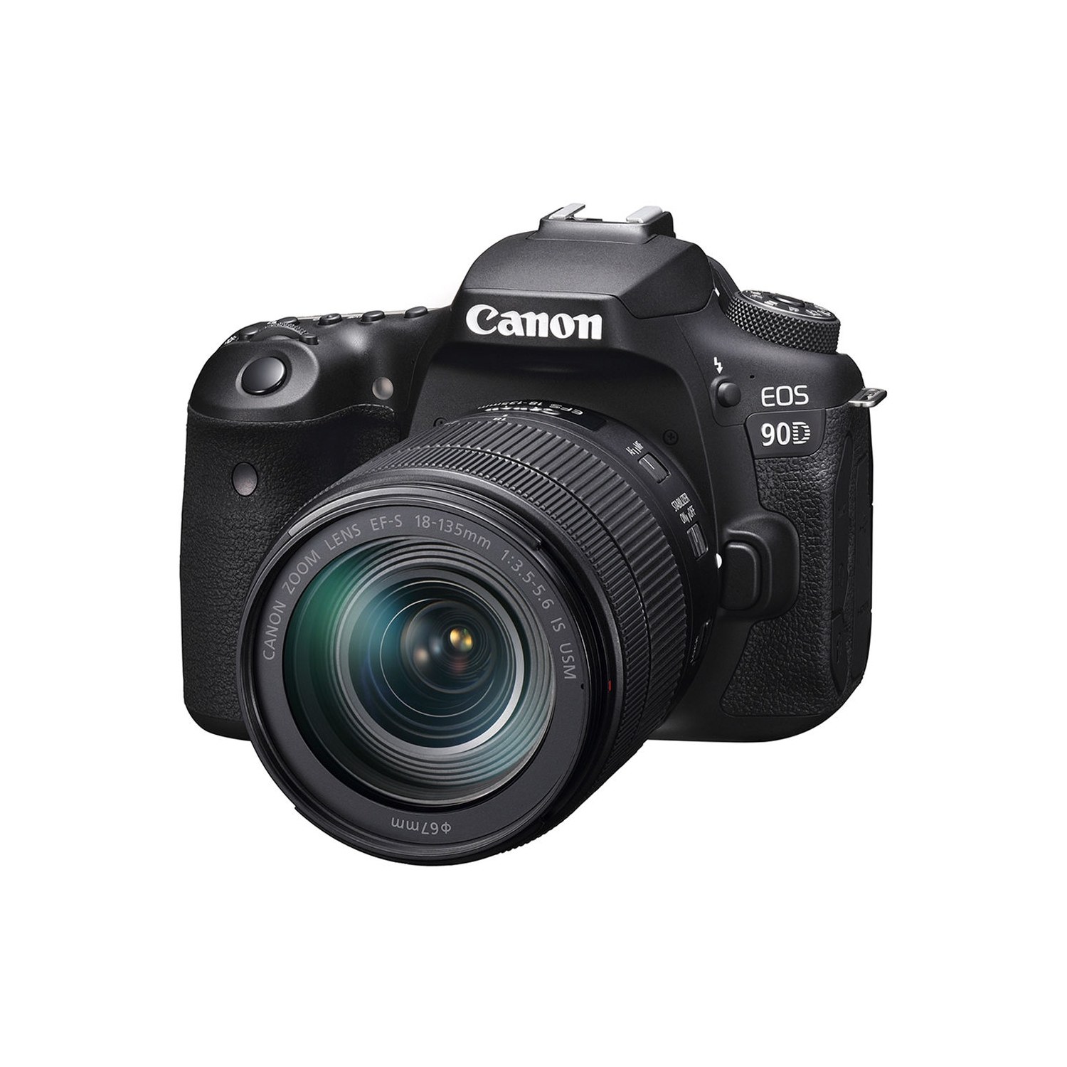 Canon EOS 90D DSLR Camera With 18-135mm Lens, Canon EF-S 55-250mm f/4-5.6 IS STM Lens, Soft Padded Case, Memory Card, and More