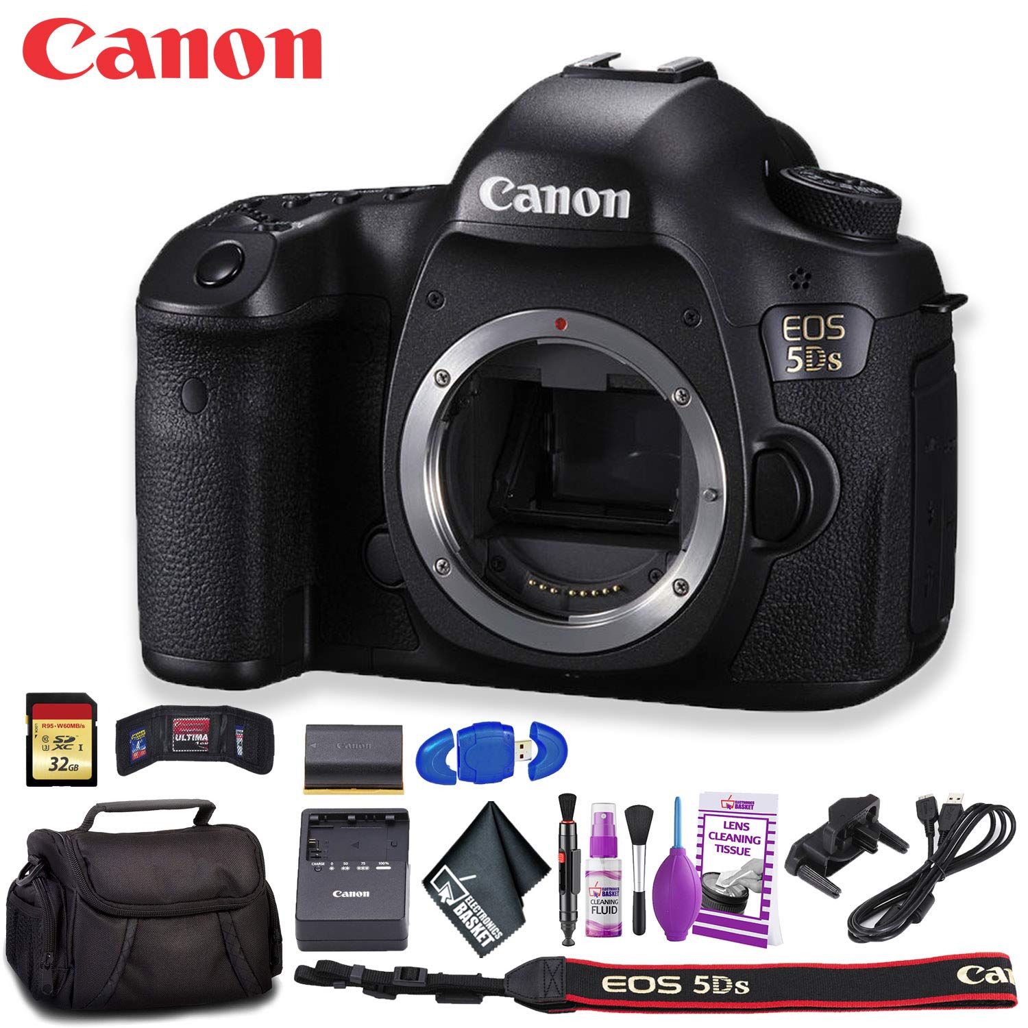 Canon EOS 5DS DSLR Camera (International Model) Plus Kit