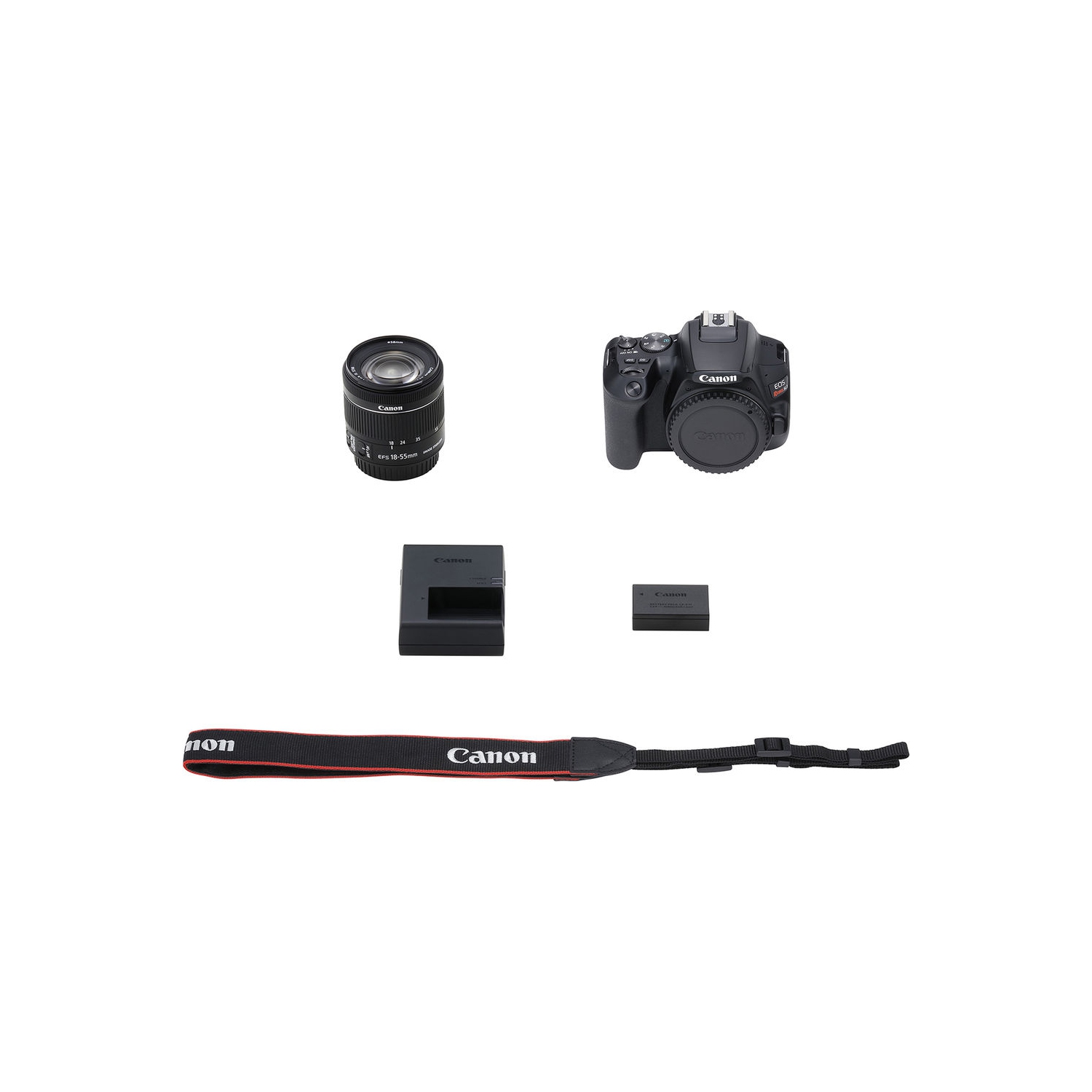 Canon EOS Rebel 250D DSLR Camera w 18-55mm Lens + EOS Bag + Sandisk Ultra 64GB Card + (International Version)