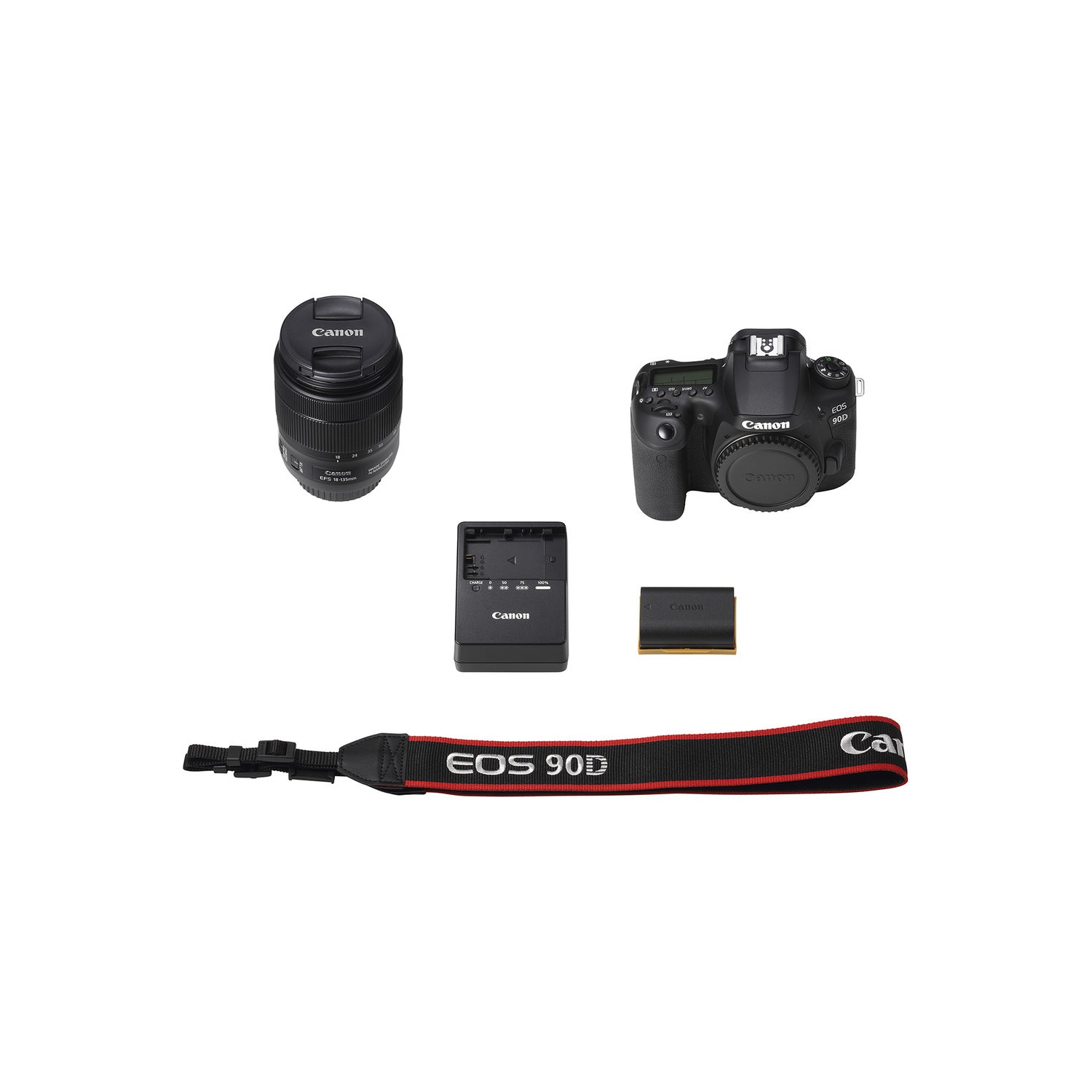 Canon EOS 90D DSLR Camera with 18-135mm Lens, Sigma 18-35mm Lens, Soft Padded Case, Memory Card, and More