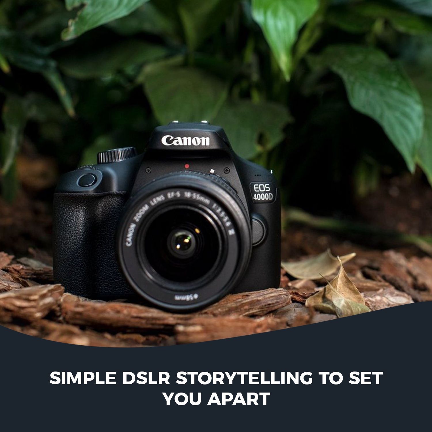 Appareil photo reflex numérique EOS 4000D de Canon, objectif 18-55&nbsp;mm, sac EOS, carte 64&nbsp;Go, trousse de nettoyage et plus encore