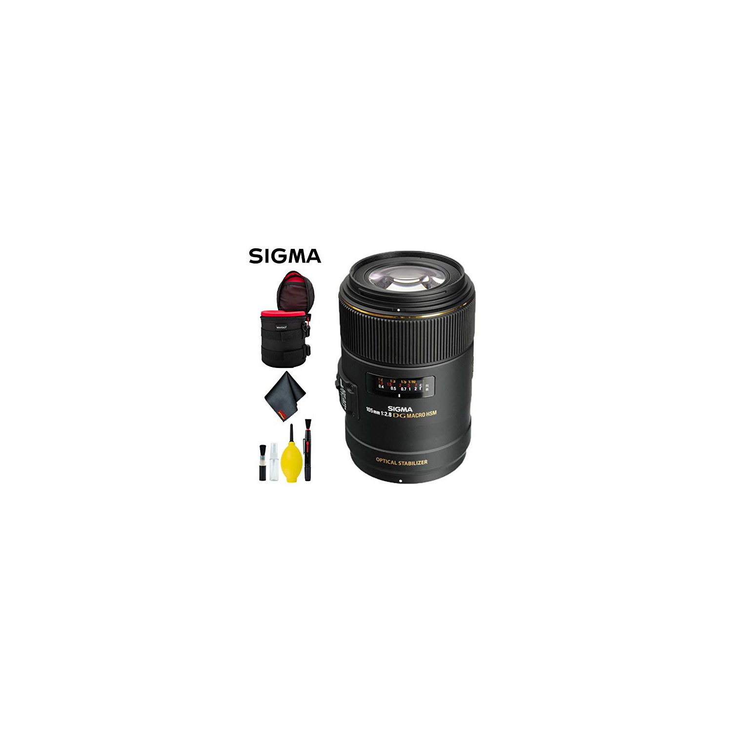 Sigma 105mm f/2.8 EX DG OS HSM Macro Lens for Nikon F Deluxe Bundle