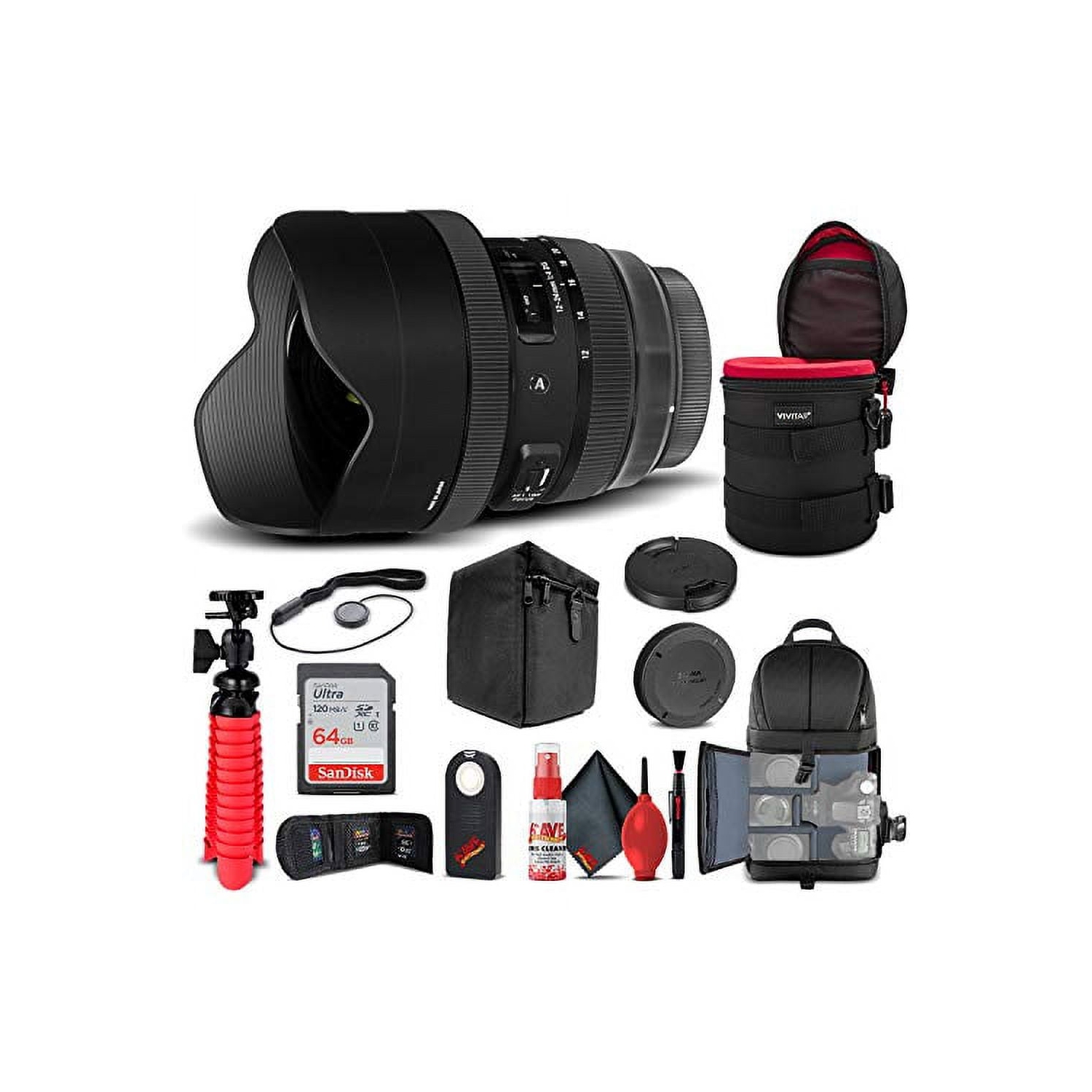 Sigma 12-24mm f/4 DG HSM Art Lens for Nikon F Bundle