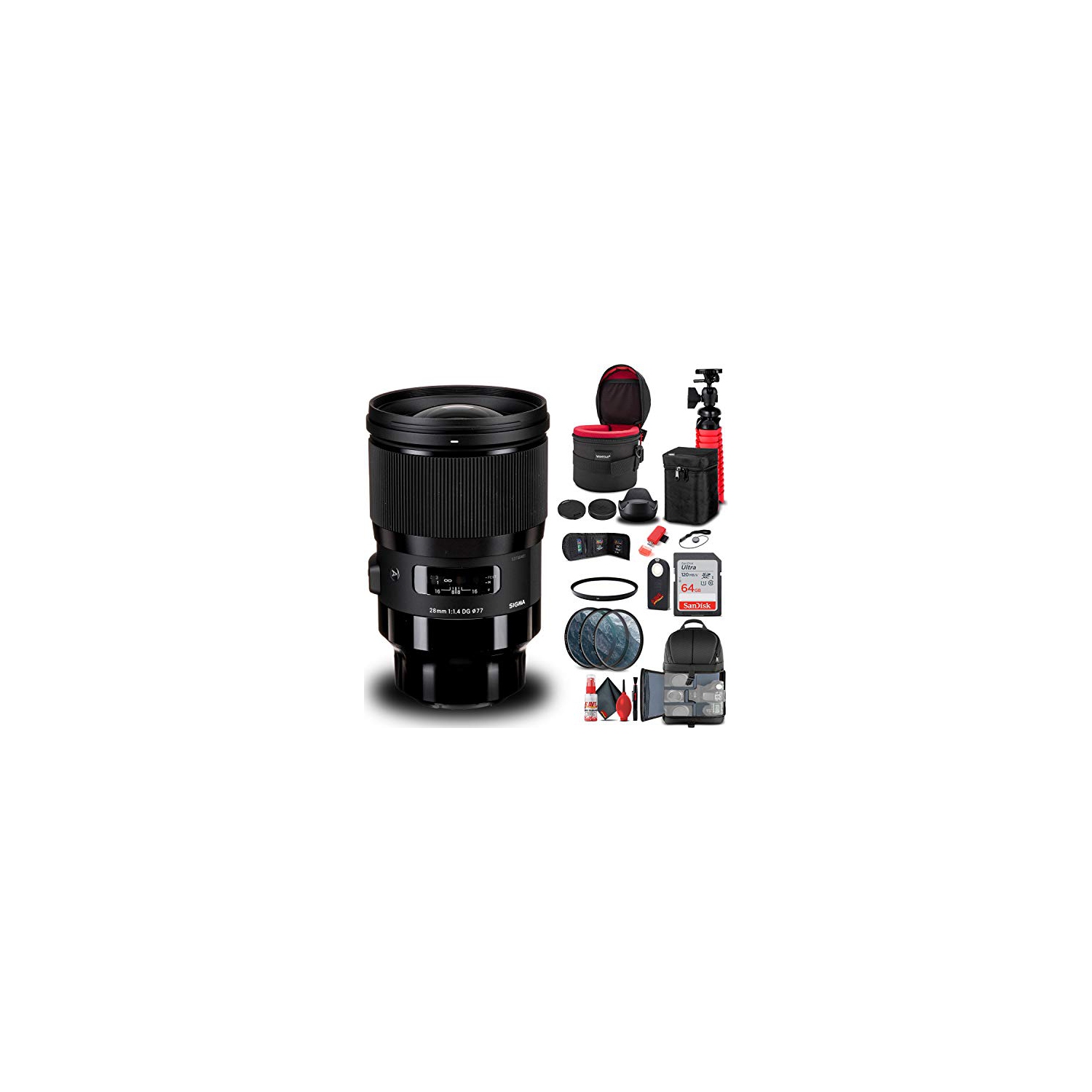 Sigma 28mm f/1.4 DG HSM Art Lens for Sony E (441965) Bundle | Best