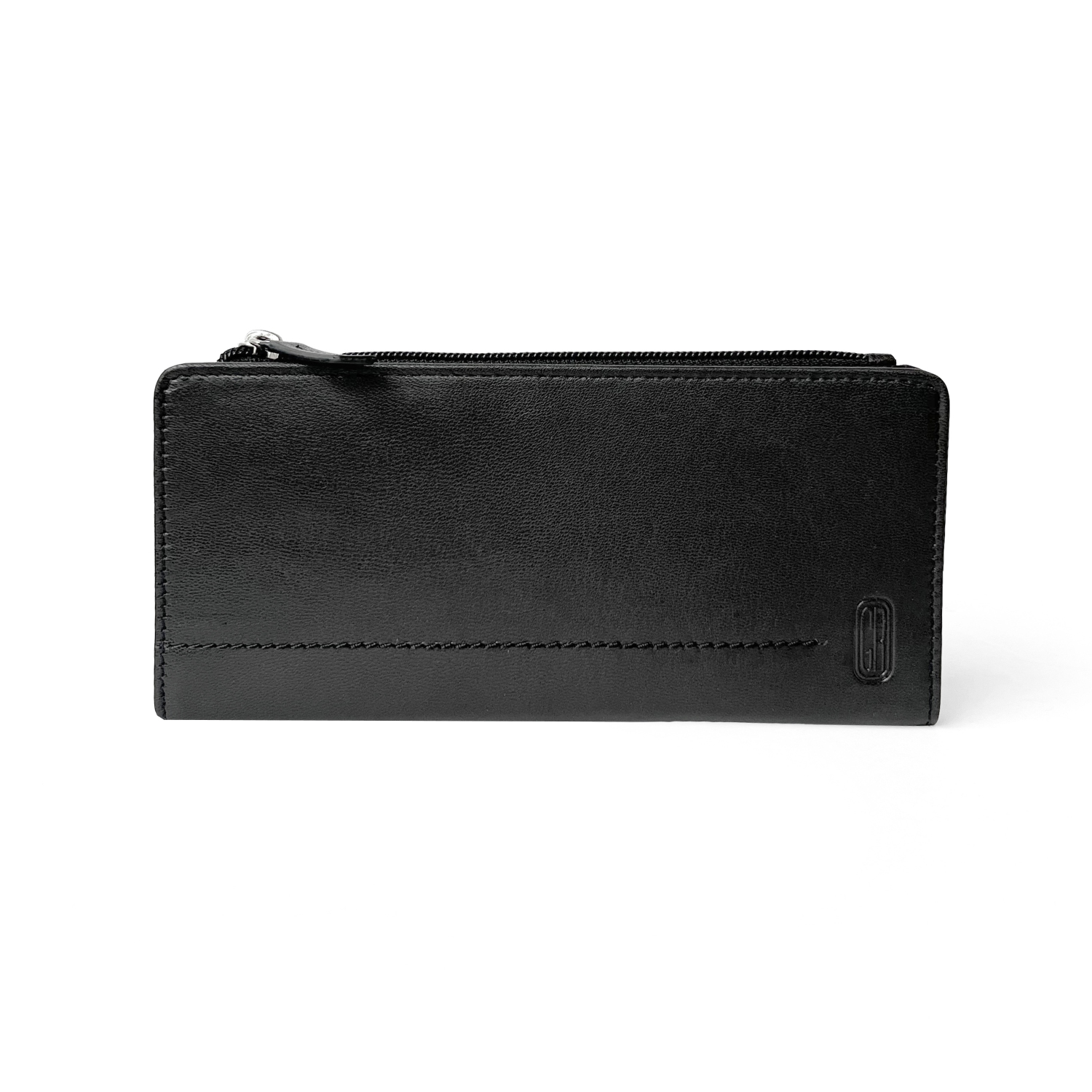 Club Rochelier Slim Ladies Clutch With Top Zipper Black