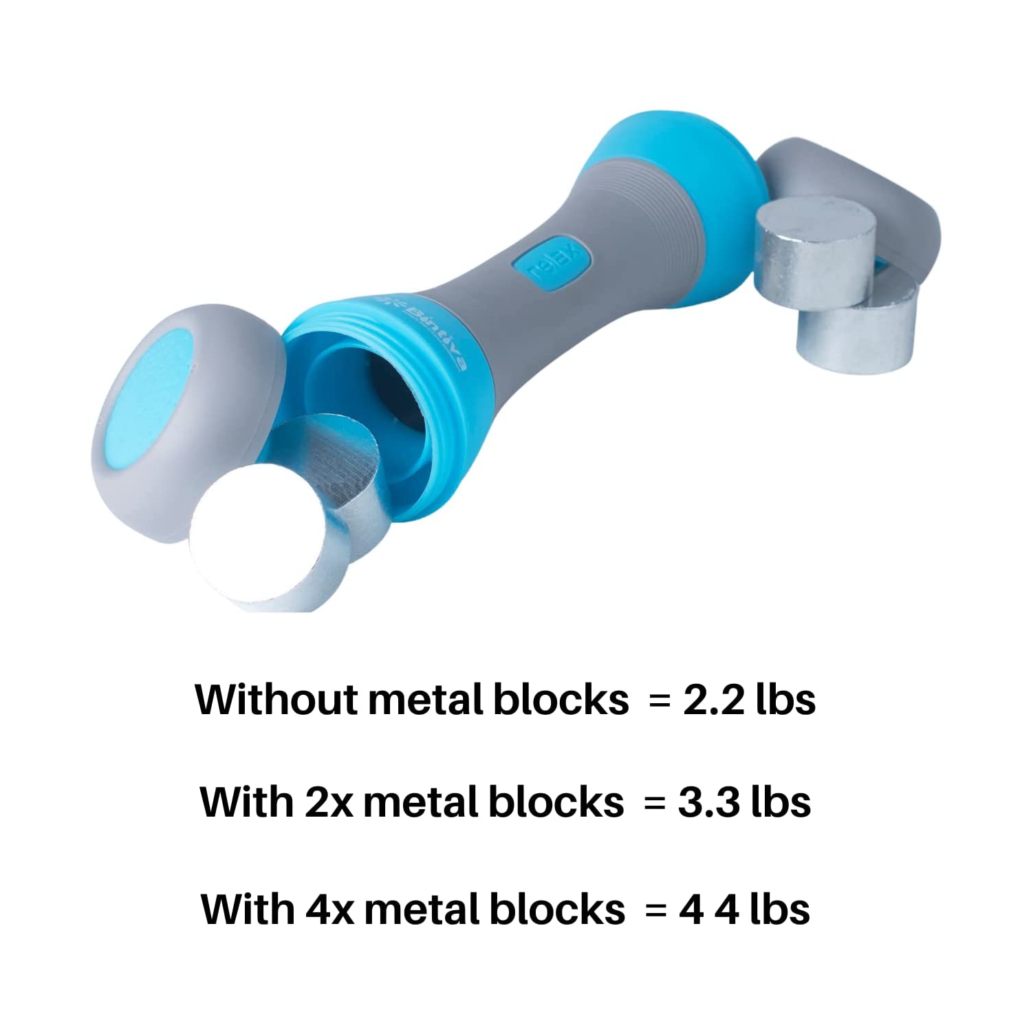 Adjustable Weight Hand Dumbbell Weights - Non Slip Pair Adjusts From 2.2 -4.4 LBs Per Dumbbell - Great for Home Gyms