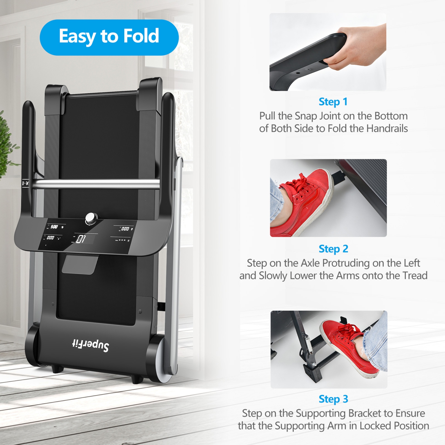 Gymax Electric Folding Treadmill Italy Designer Running Machine w/ Heart Rate Belt