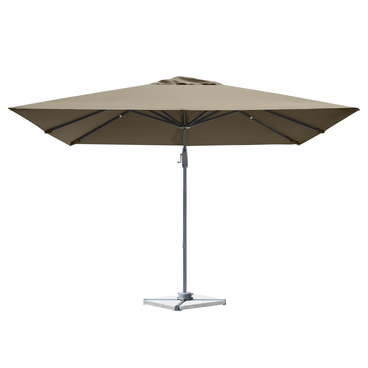 Gymax 10FT Square Offset Patio Umbrella Outdoor Aluminum Cantilever Umbrella