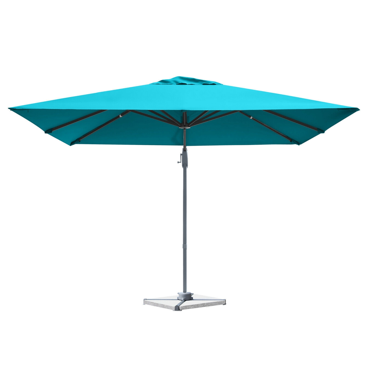 Gymax 10FT Square Offset Patio Umbrella Outdoor Aluminum Cantilever Umbrella