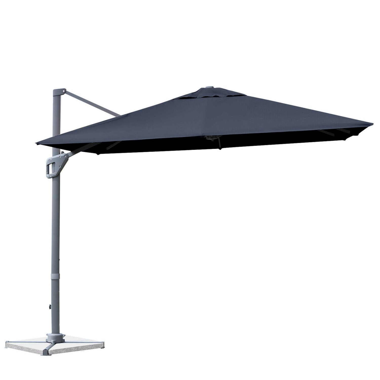 Gymax 10FT Square Offset Patio Umbrella Outdoor Aluminum Cantilever Umbrella