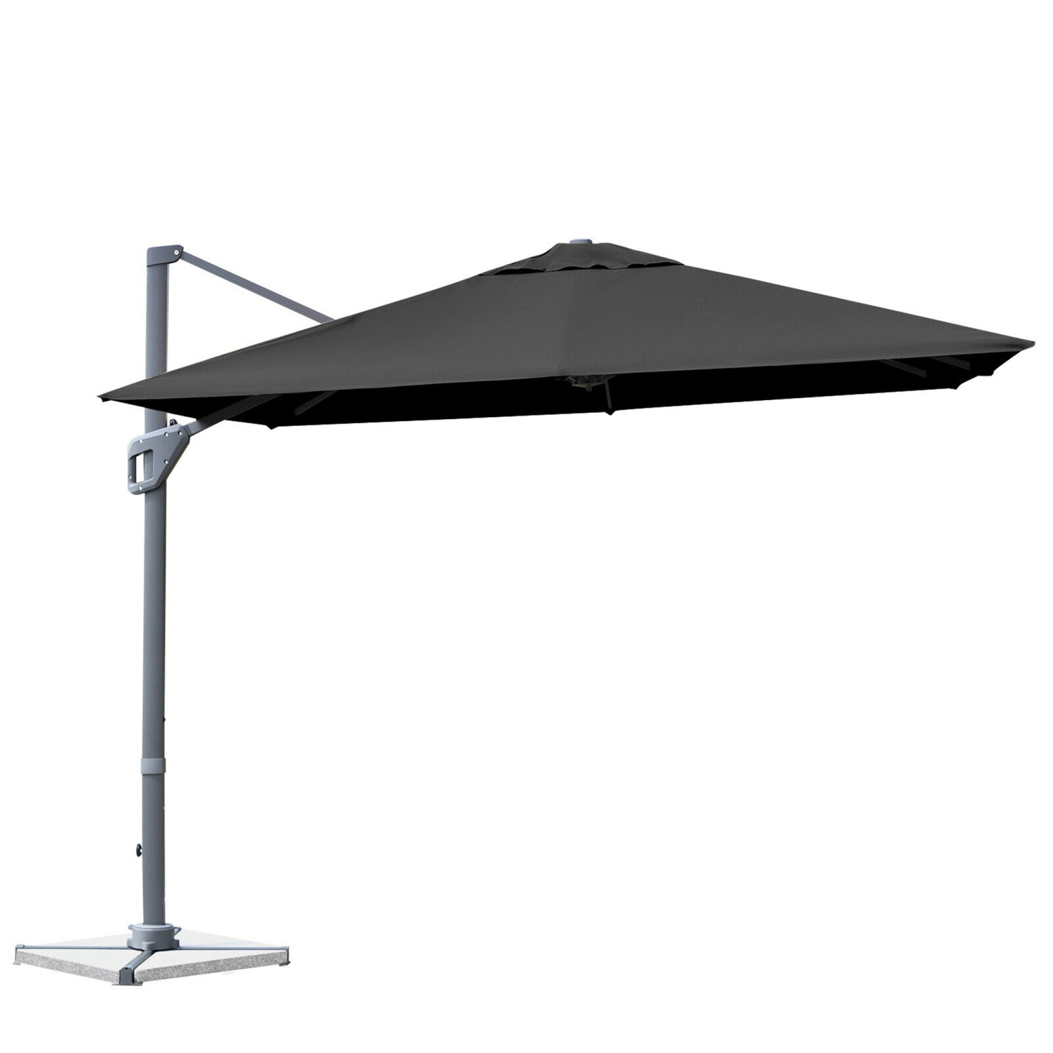 Gymax 10FT Square Offset Patio Umbrella Outdoor Aluminum Cantilever Umbrella
