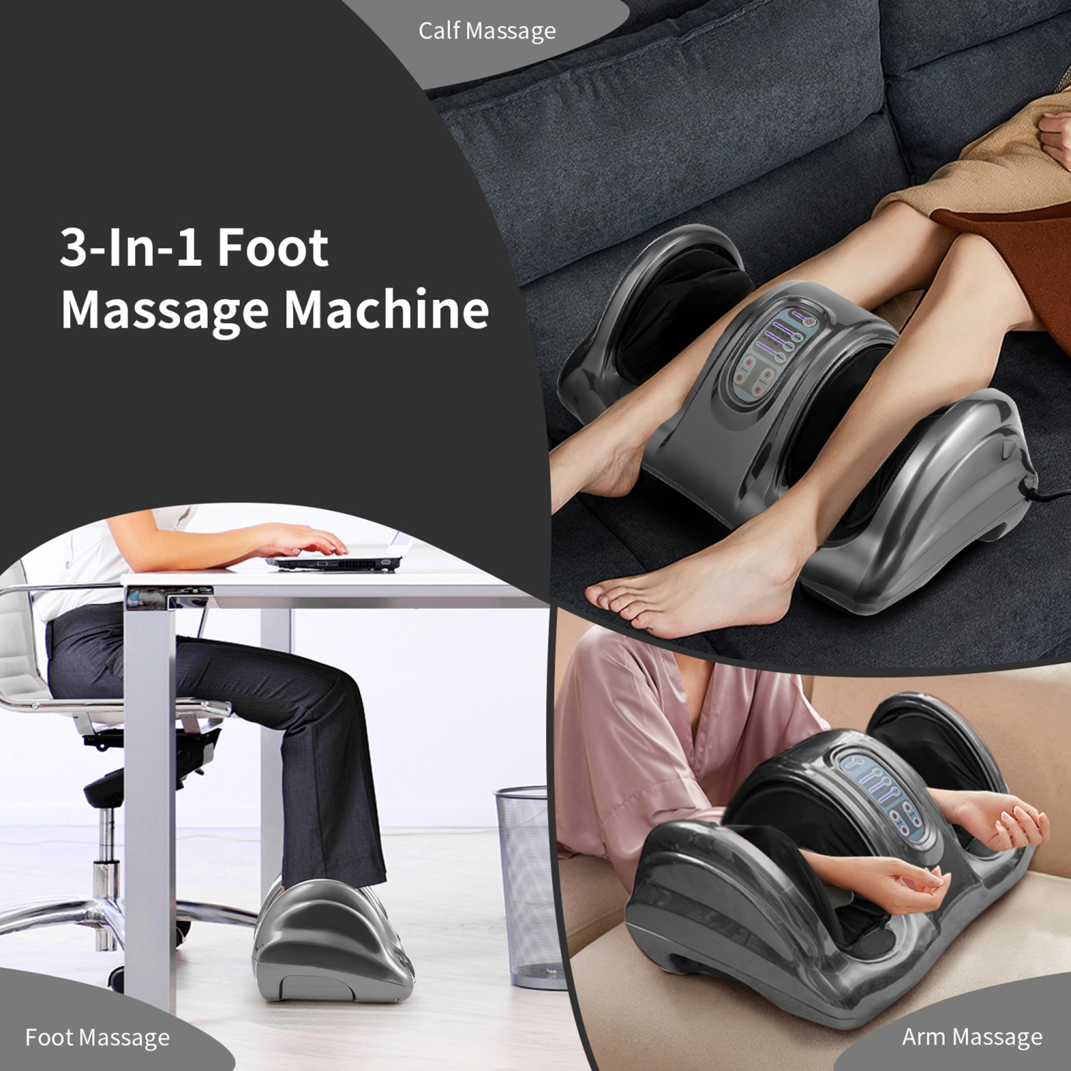 Gymax Rolling Foot Massager Shiatsu Foot Massage Machine w/ Remote Control