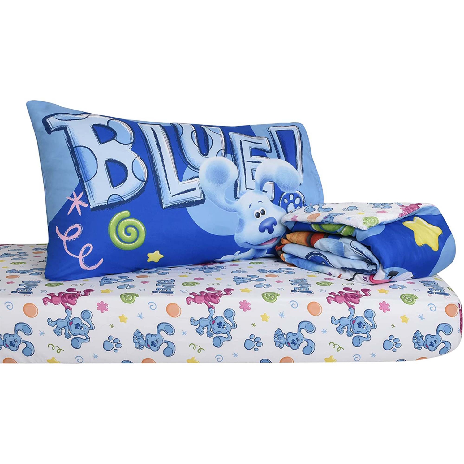Blue's Clues Toddler Bedding Set 3 Piece Set for Kids With Reversible Comforter