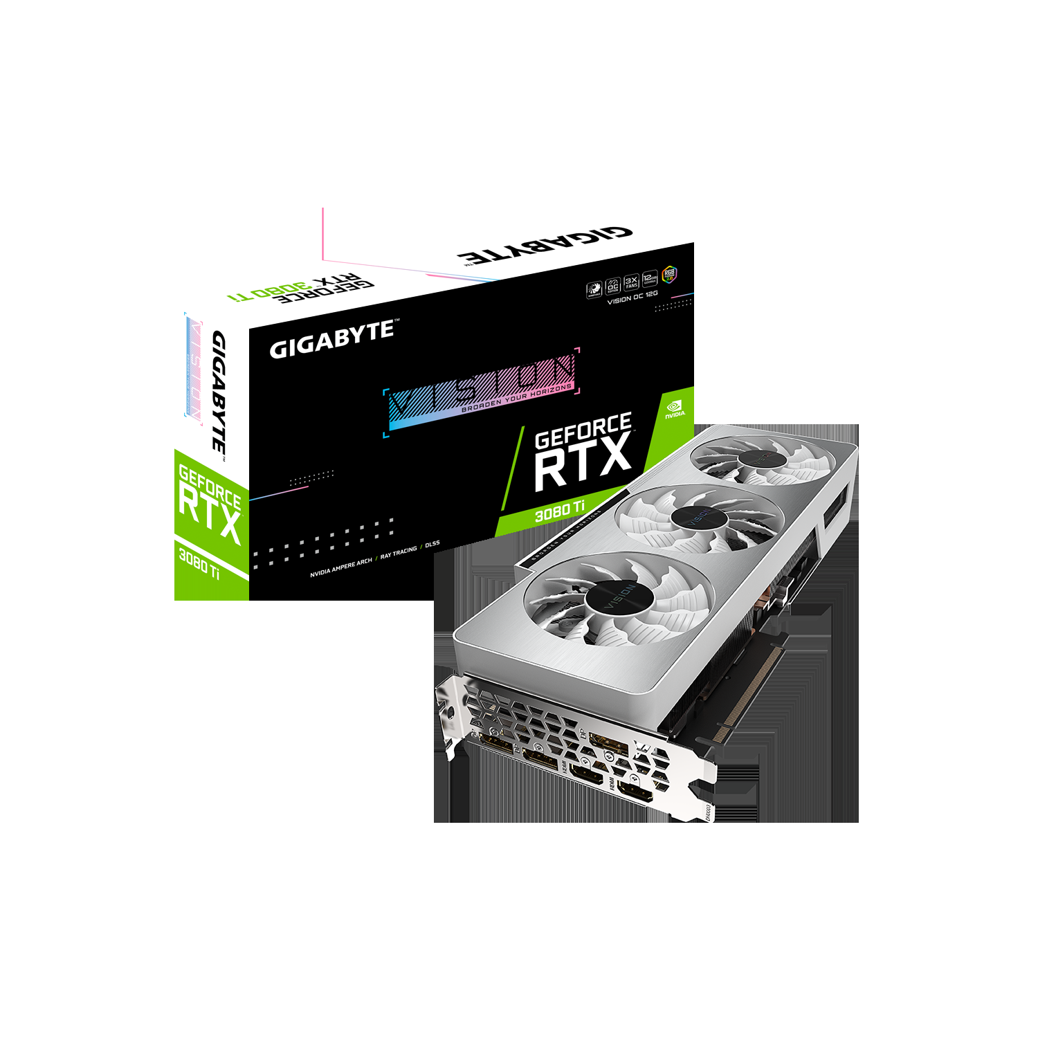 GIGABYTE Vision GeForce RTX 3080 Ti 12GB GDDR6X PCI Express 4.0 x16 ATX Video Card GV-N308TVISION OC-12GD