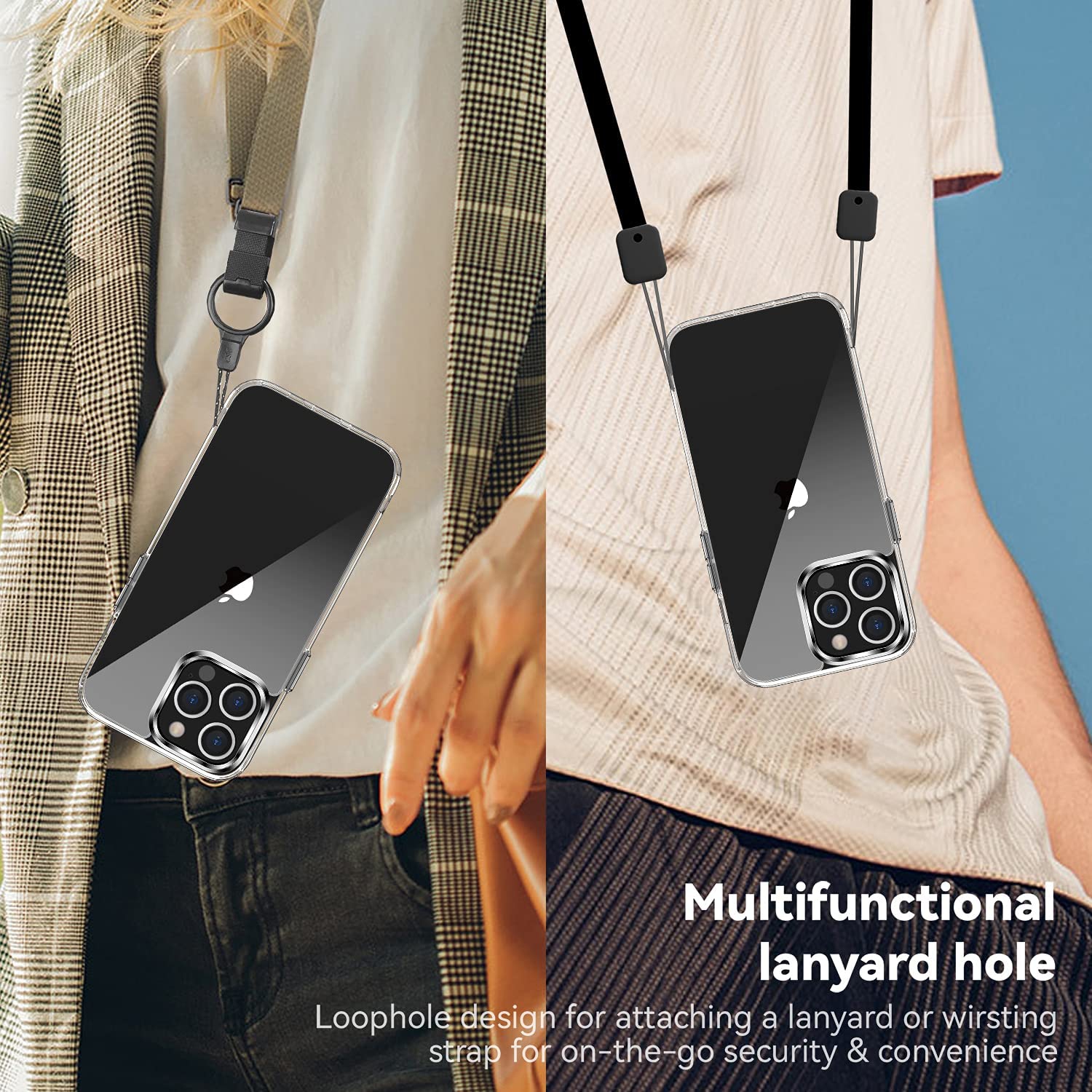 navor Transparent Phone Case Compatible with iPhone 13 Pro 6.1-inch Lightweight Anti-Yellowing Scratch-Resistant Slim Fit [Clear]