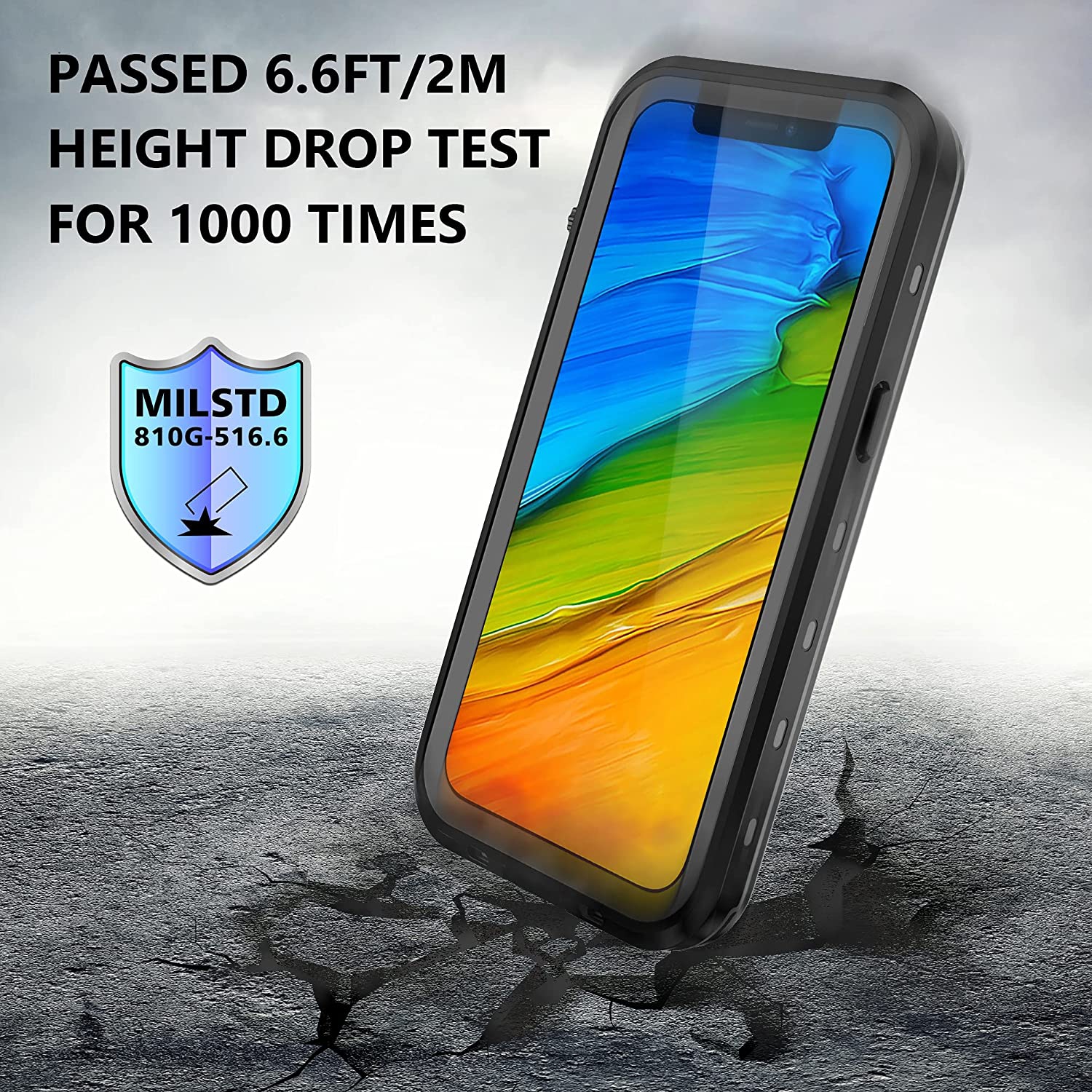 navor IP68 Waterproof Phone Cover Compatible with iPhone 13 Pro 6.1-inch, Shockproof Dustproof Clear Cover with Built-in Screen Protector