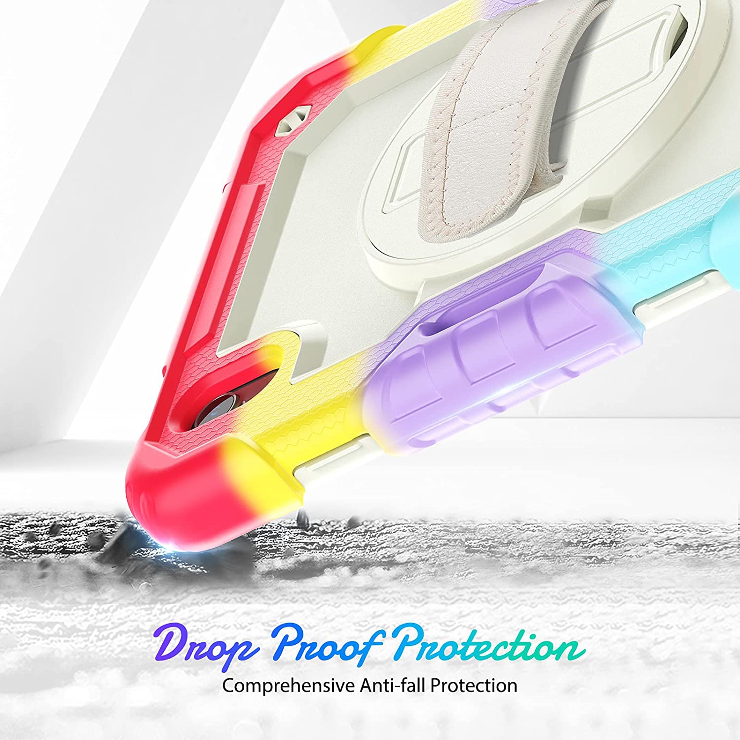 navor Rugged Cover with Screen Protection for iPad Mini 6th Gen 8.3" Rotatable Kickstand Shoulder & Hand Strap Shockproof Heavy Duty Protective Case