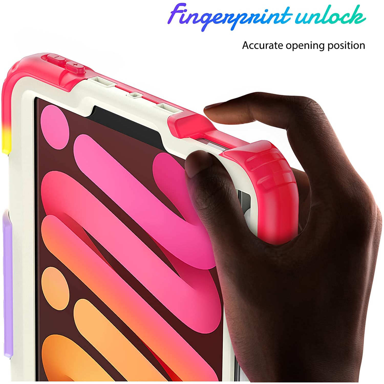 navor Rugged Cover with Screen Protection for iPad Mini 6th Gen 8.3" Rotatable Kickstand Shoulder & Hand Strap Shockproof Heavy Duty Protective Case