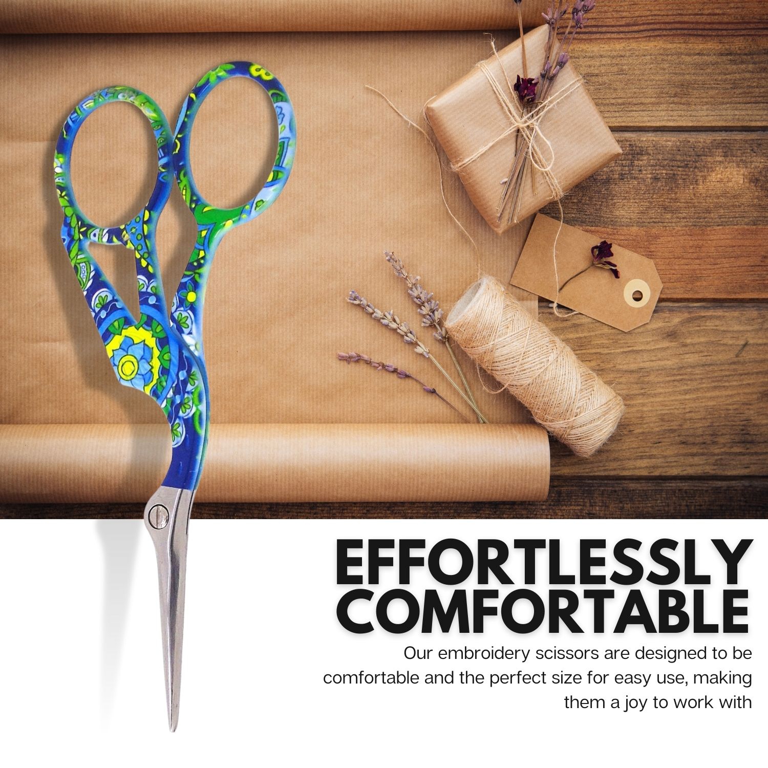 Arolly Retro Style 5.51" Embroidery Scissor with Sharp Blades, Multi-purpose Small Sewing Scissors for Art and Needle Work, Cutting Tools