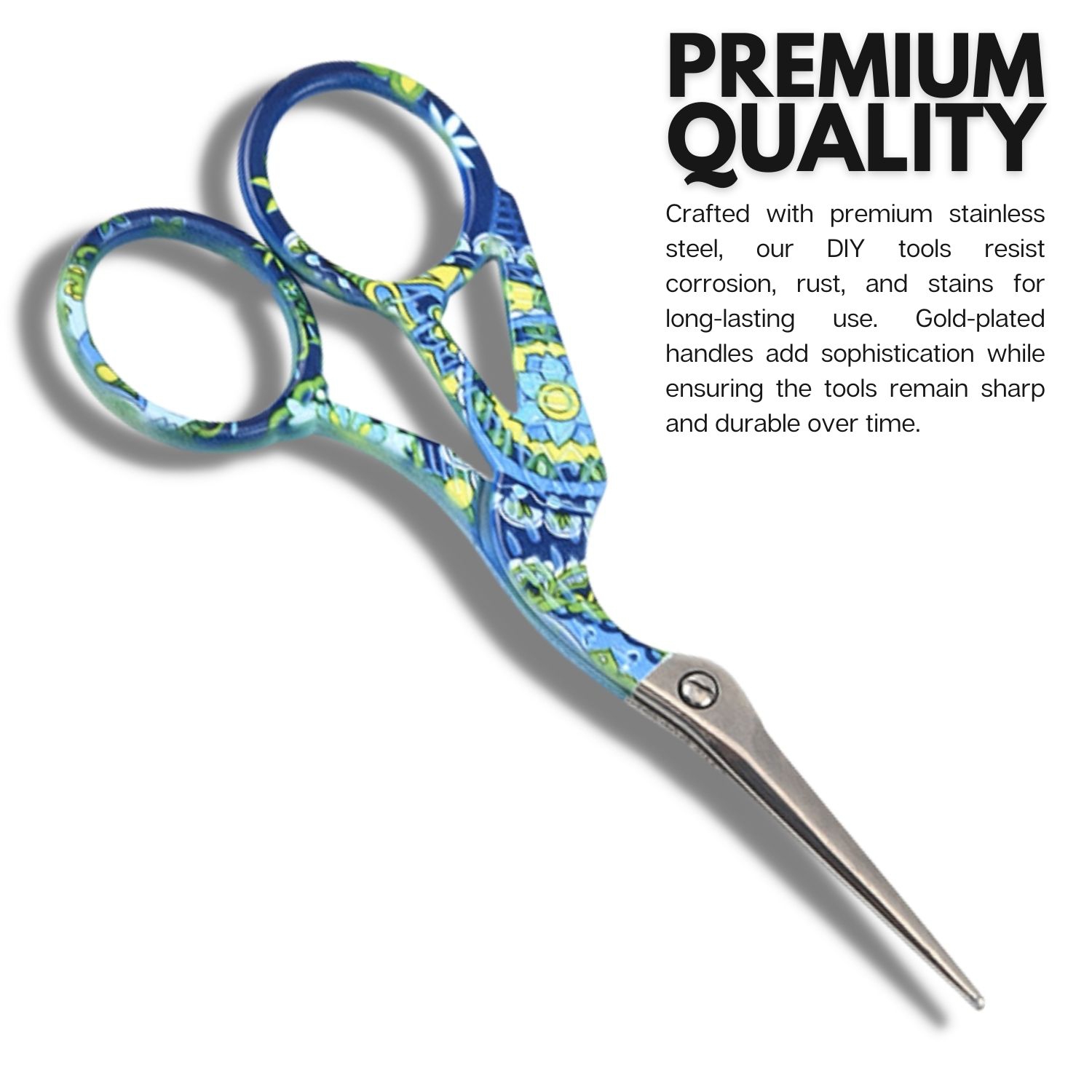 Arolly Retro Style 5.51" Embroidery Scissor with Sharp Blades, Multi-purpose Small Sewing Scissors for Art and Needle Work, Cutting Tools