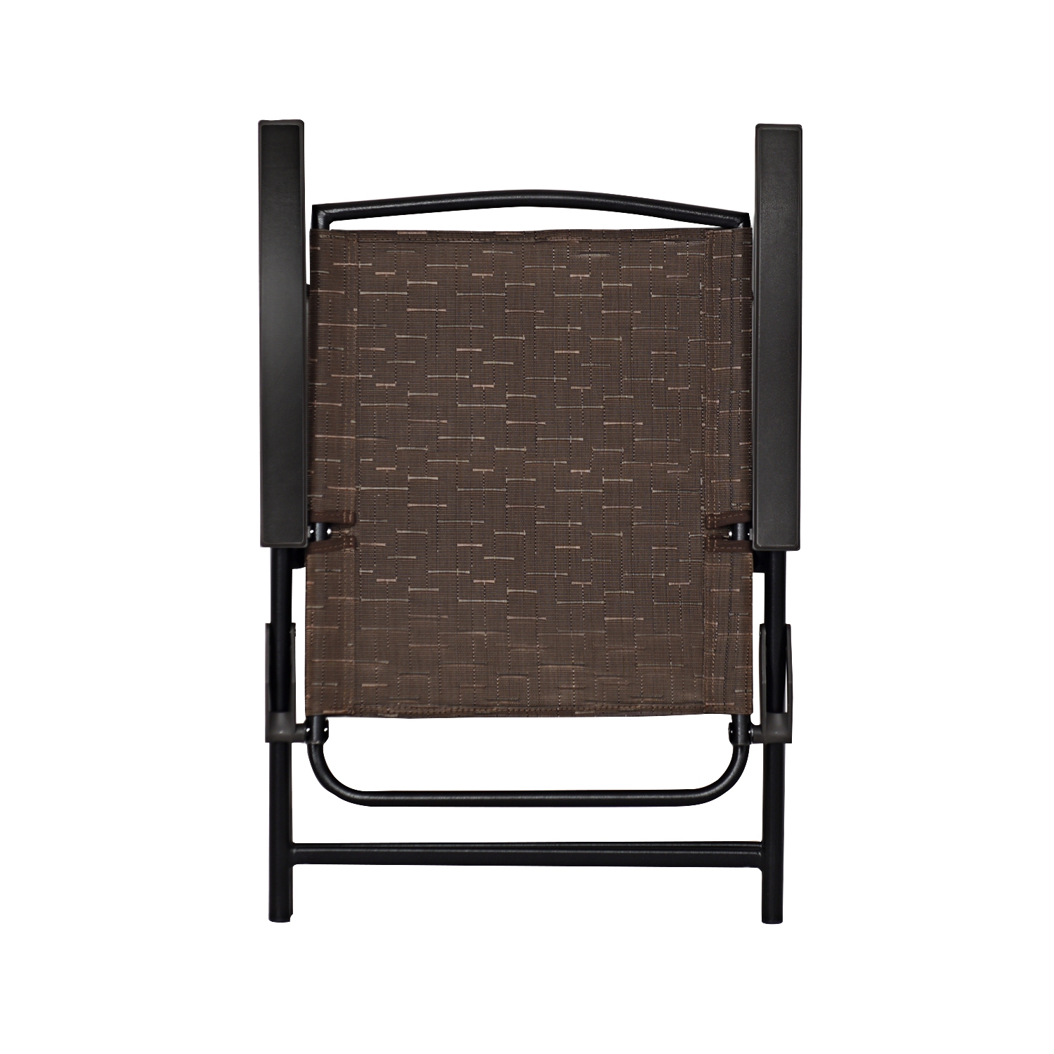 TopBuy – Ensemble de 4 fauteuils pliants en acier avec accoudoirs patio Garden dossier ajustable