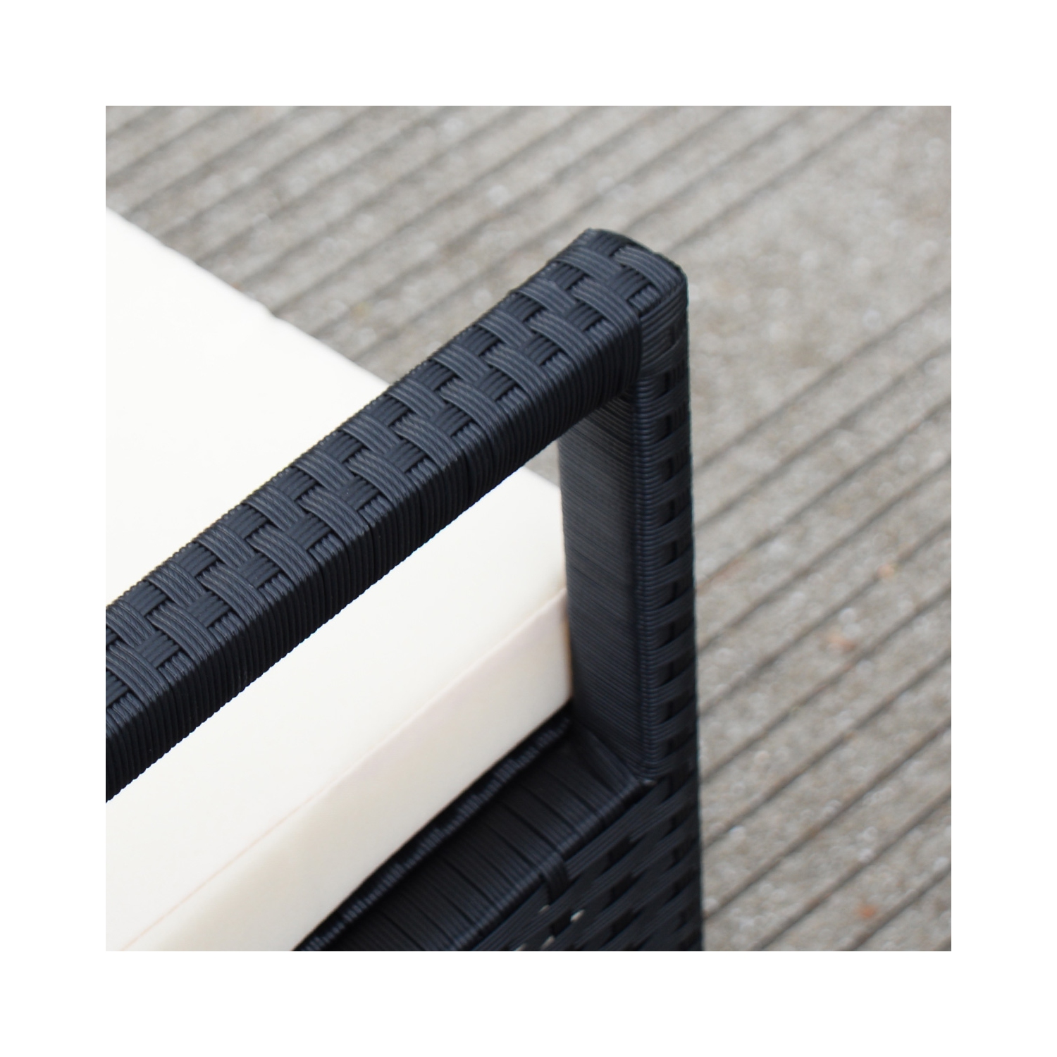 Topbuy Cushioned Outdoor Wicker Rattan Chair Set Patio Furniture Backyard Seat