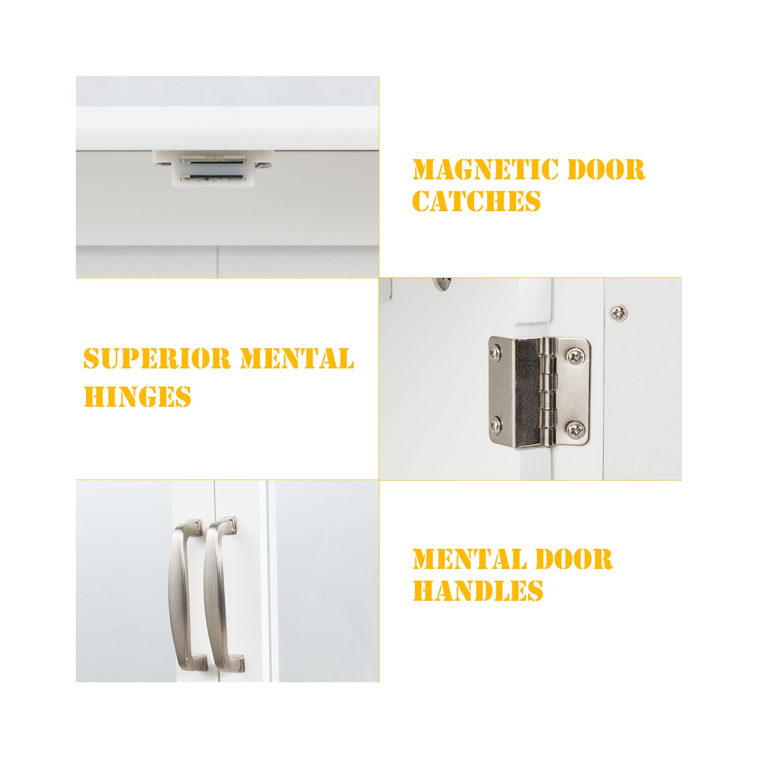 Topbuy – Armoire de rangement murale pour salle de bain à 2 niveaux avec 2 portes miroir