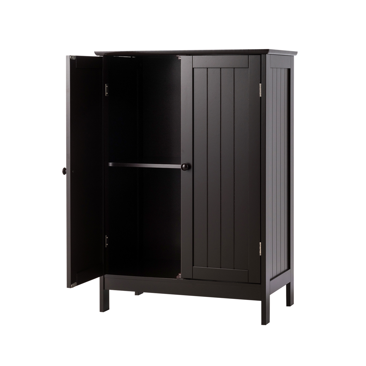 Topbuy Bathroom Storage Cabinet with Double Doors Wooden Cupboard Shoe Cabinet