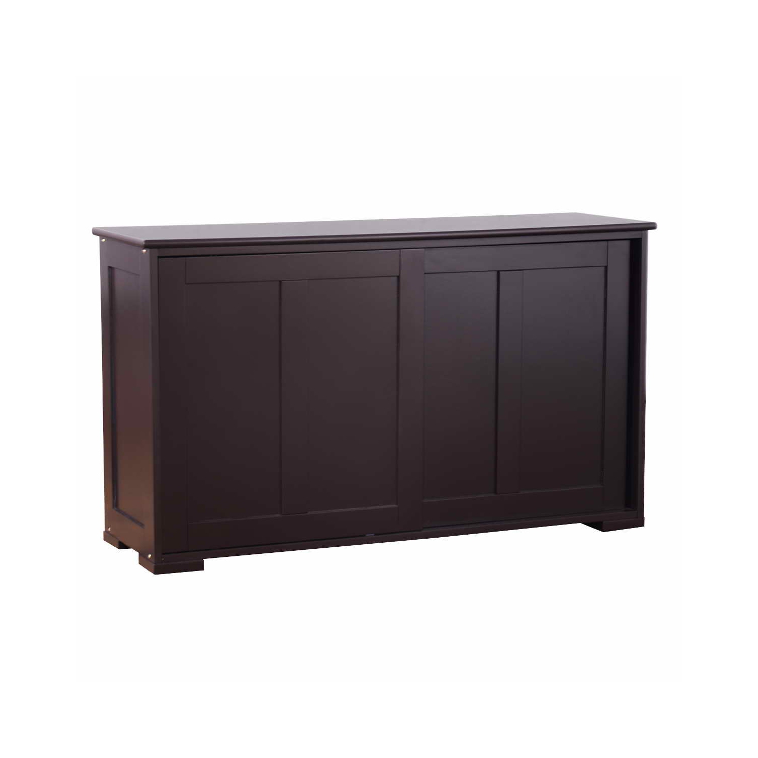 Topbuy Wood Buffet Cupboard Kitchen Storage Cabinet Sideboard w/ Sliding Door Brown