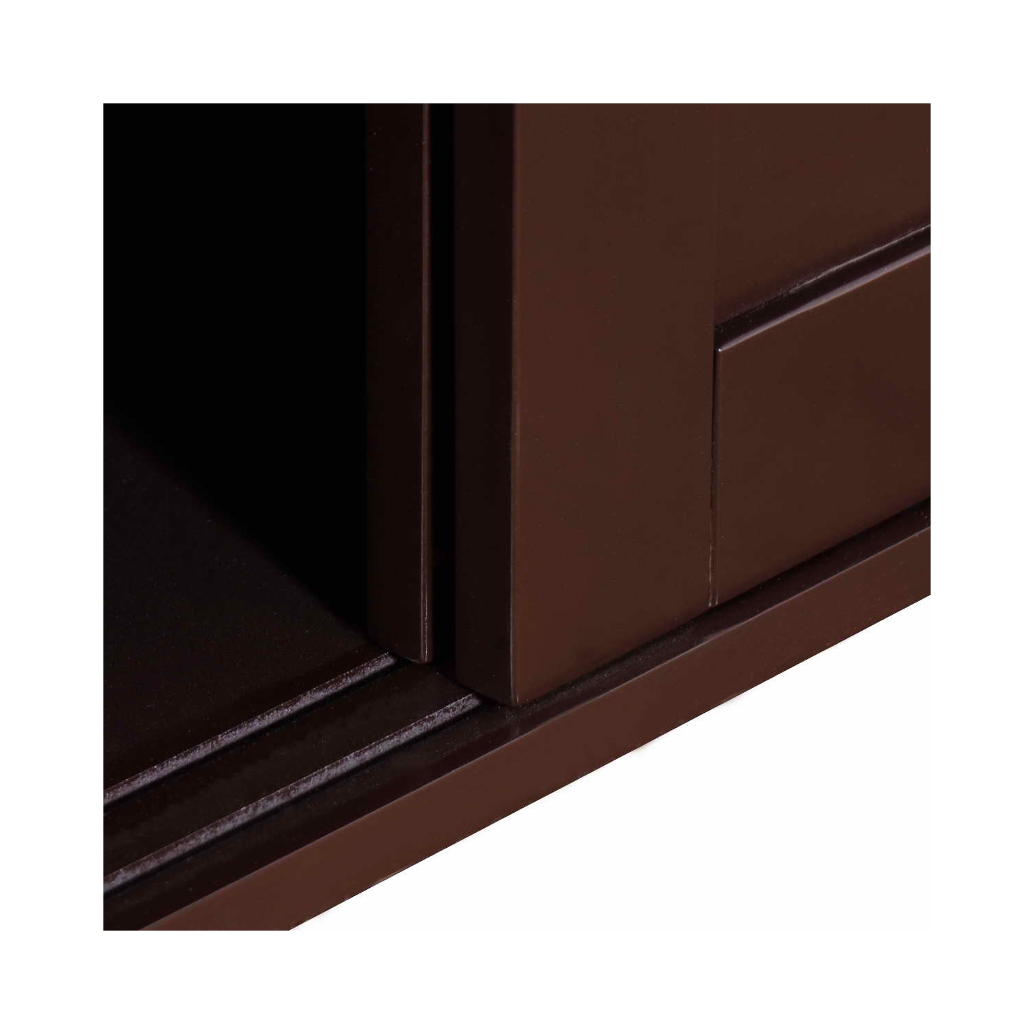 Topbuy Wood Buffet Cupboard Kitchen Storage Cabinet Sideboard w/ Sliding Door Brown