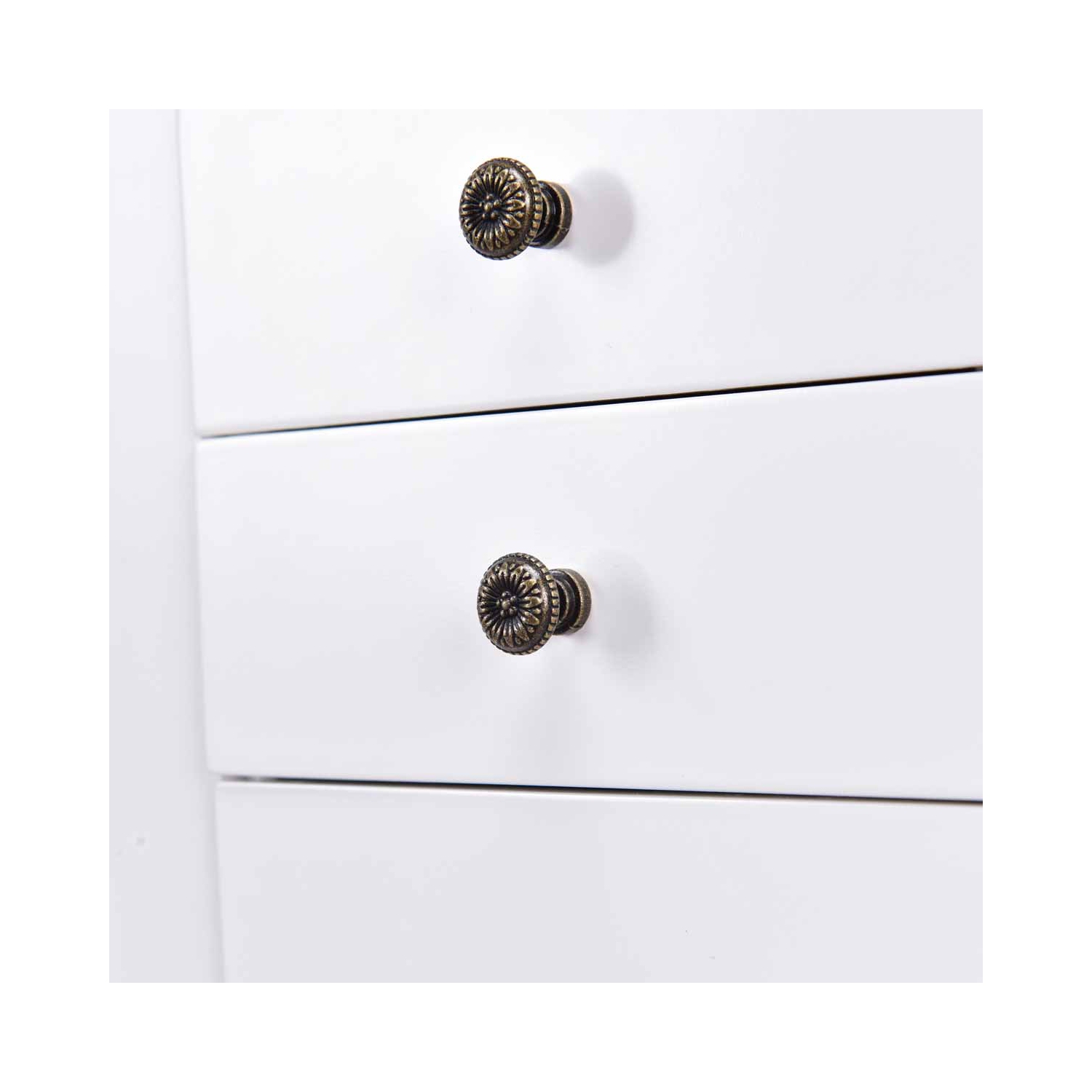 TopBuy – Armoire à bijoux avec armoire de rangement et coffre de rangement debout avec miroir