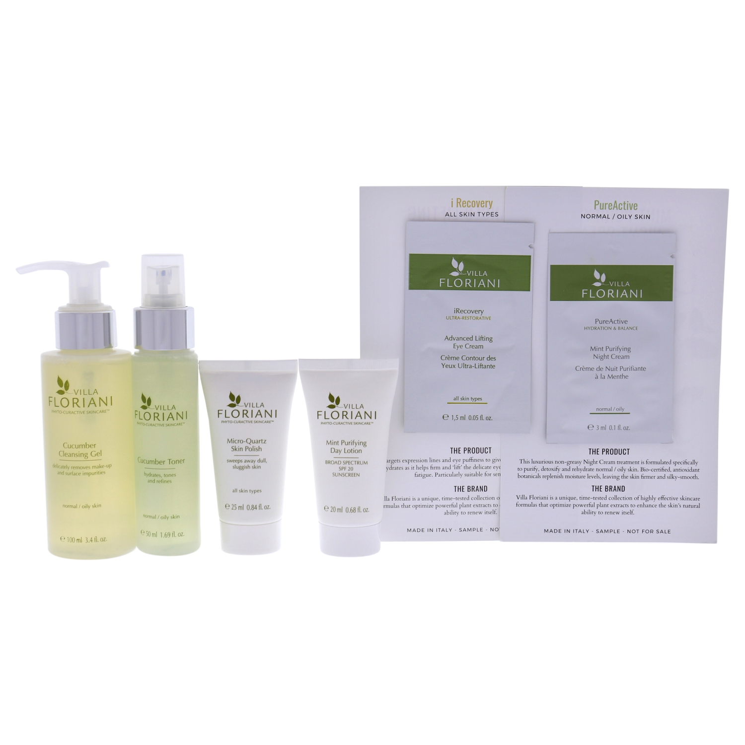 Purifying Skincare Travel Kit by Villa Floriani for Women - 6 Pc