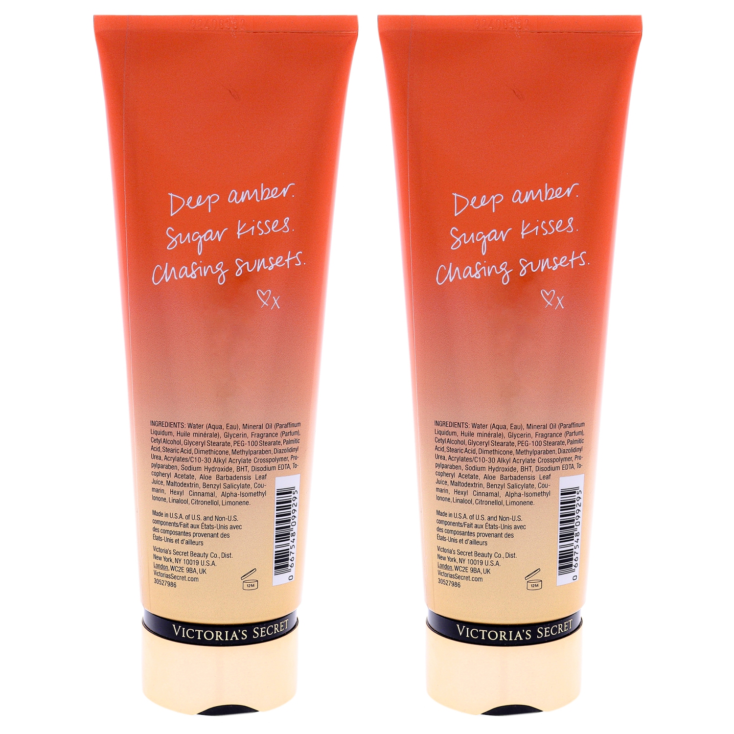Amber Romance Fragrance Lotion by Victorias Secret for Women - 8 oz Body Lotion - Pack of 2