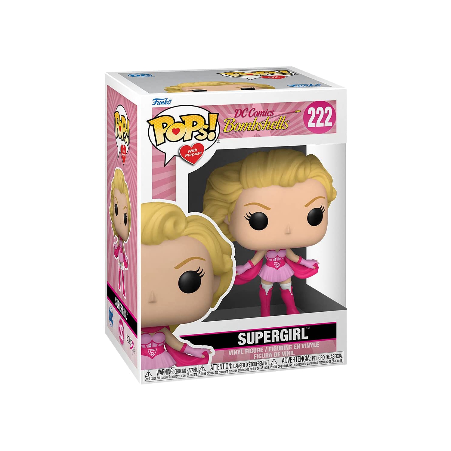 Pop DC Heroes Bombshells 3.75 Inch Action Figure Breast Cancer Awareness - Supergirl #222